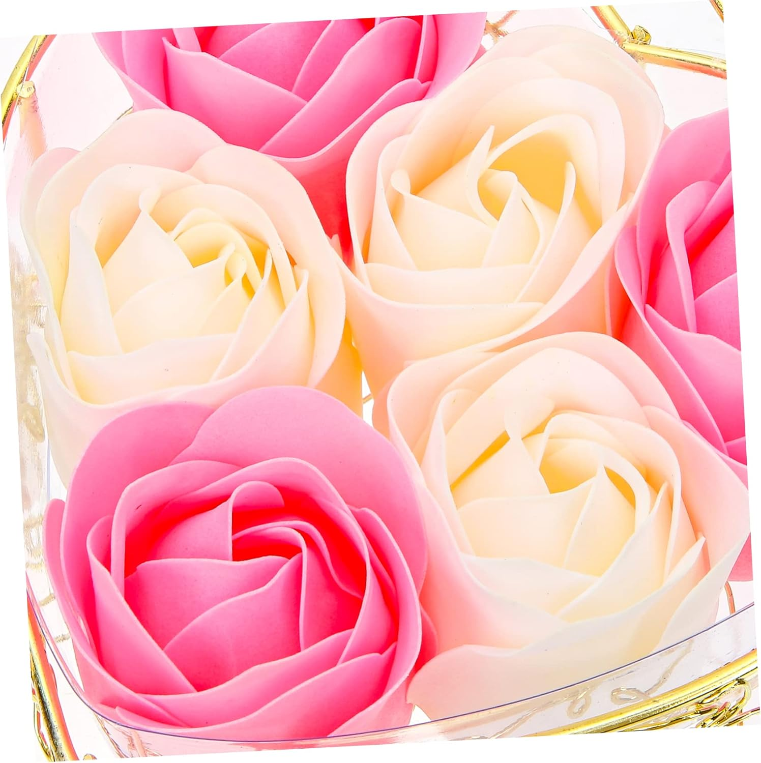 ABOOFAN Rose Soap Lifelike Rose Flower Petals Basket Valentine'S Day for Girlfriend Bridal Showers and Home Decor image number 4