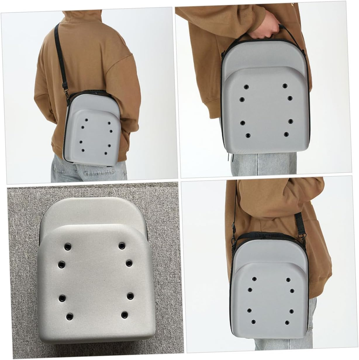 Luxshiny Hat Storage Bag for Baseball Caps Travel Case Holder Mesh Design for Traveling and Organizing Hats image number 4