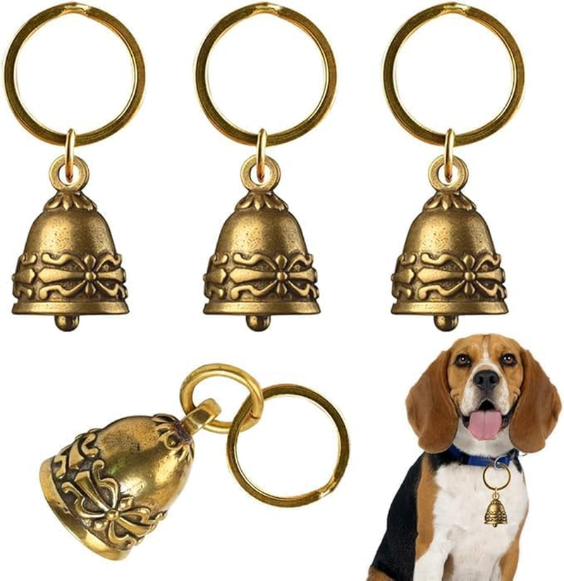 4Pcs Copper Collar Bell for Small Pet, Bell for Cats and Small Dogs Pet Anti-Lost Pendant image number 2