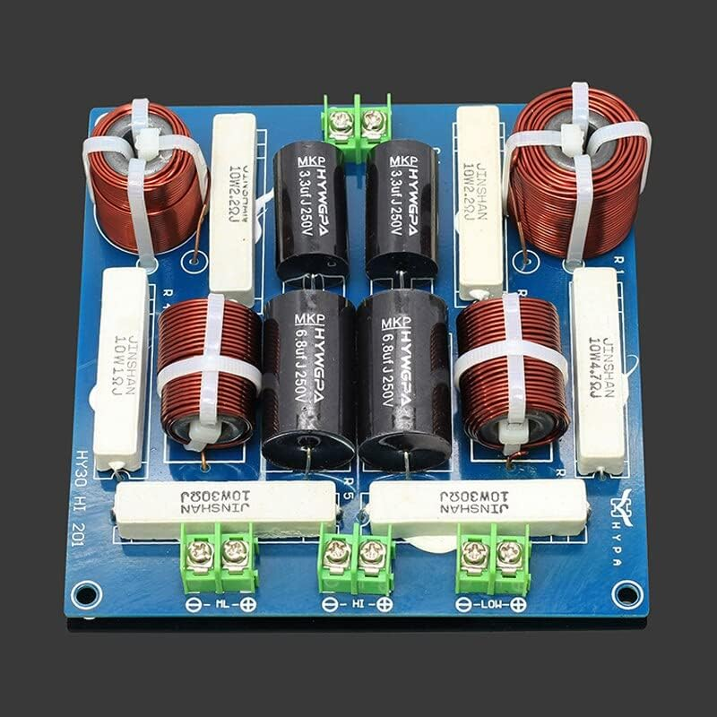 HOOCI 2PCS 3 Way 300W DIY Home Speaker Filter Circuit Frequency Divider Home Theater Hifi Stereo Audio Crossover Filters image number 3