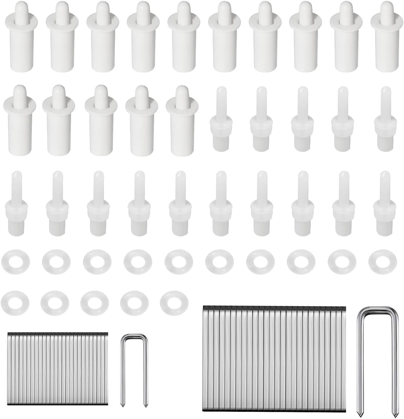 IONPSHG 125 Pcs Louvers Repair Pins Kit with 15 Springs, Plantation Shutter Parts for Movable Blade Repair, Spring Loaded Replacement Pins, Window Tools Supplies image number 1