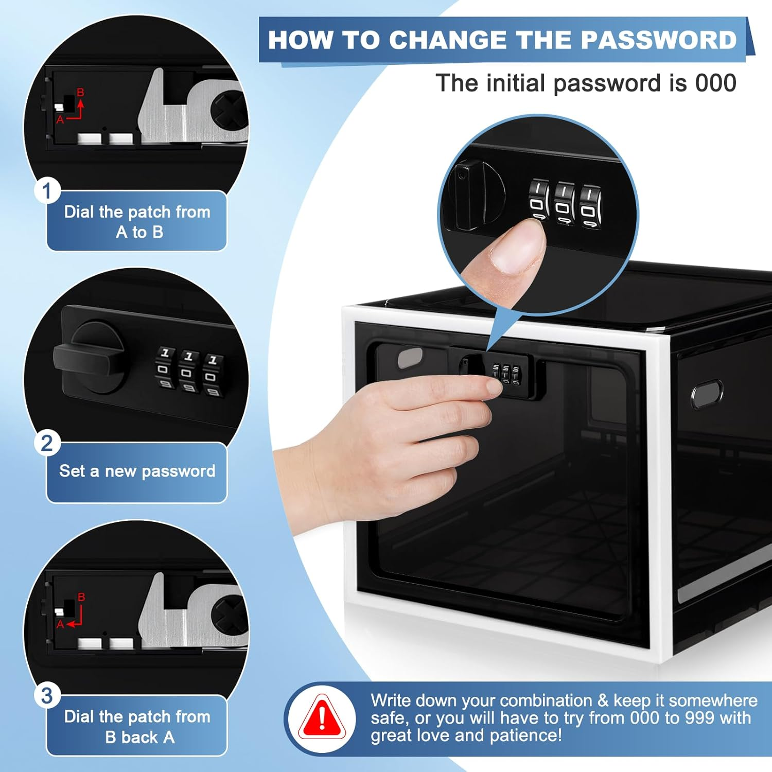 Lockable Box, Medicine Lock Box for Safe Medication, Premium Material Lockable Storage Box Locking Organizer Bin for Fridge Food/Snacks/Phone/Tablet Jail/Home Safety image number 3