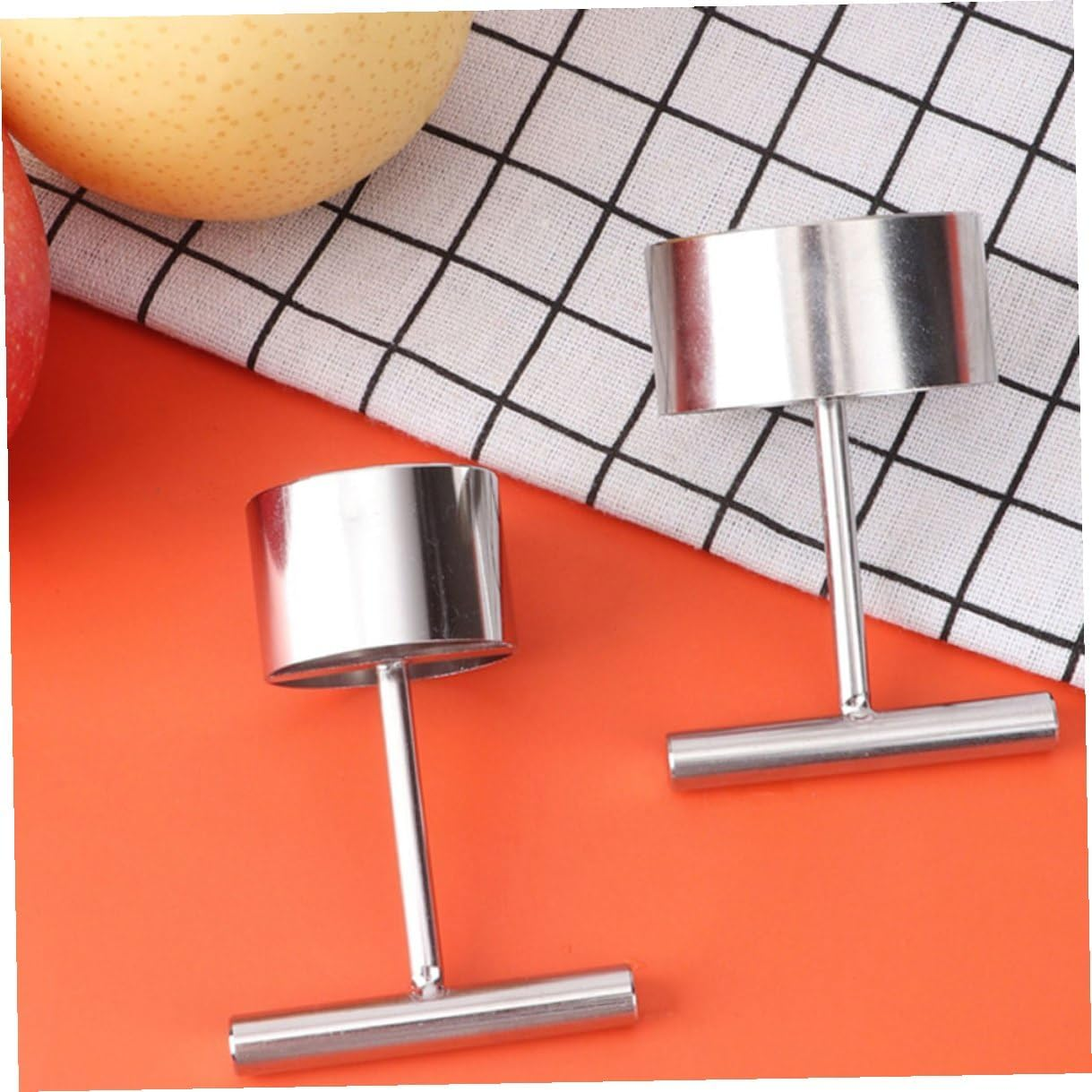 4Pcs Stainless Steel Fruit Core Remover Ergonomic Metal Pear Apple Corer Kitchen Supply Vegetable Remover with Sharp Easy-Clean Handles image number 1