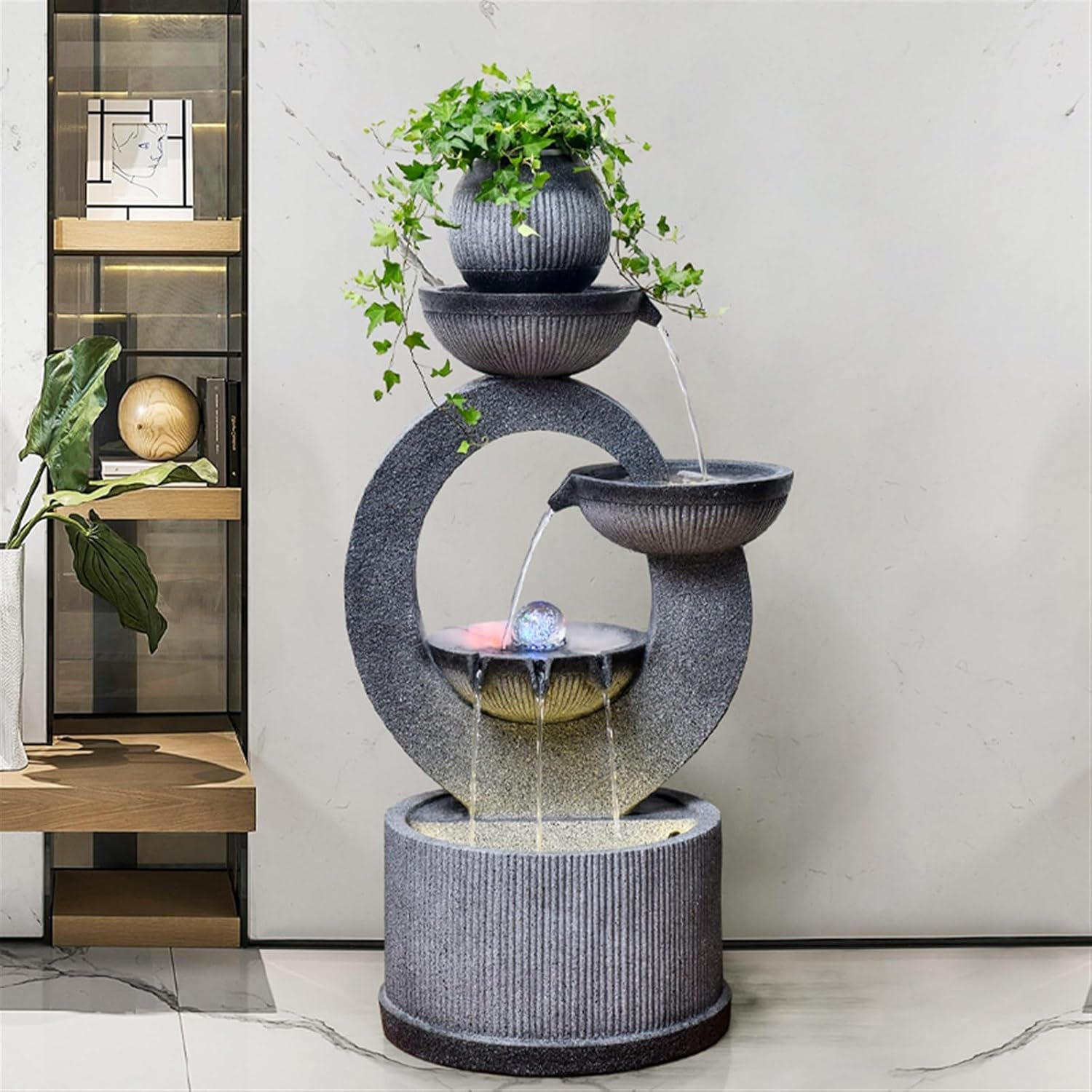 Outdoor Fountain Simple Modern Automatic Water Circulation System Floor Decoration, Living Room Courtyard Fountain Fish Pond Landscape image number 1
