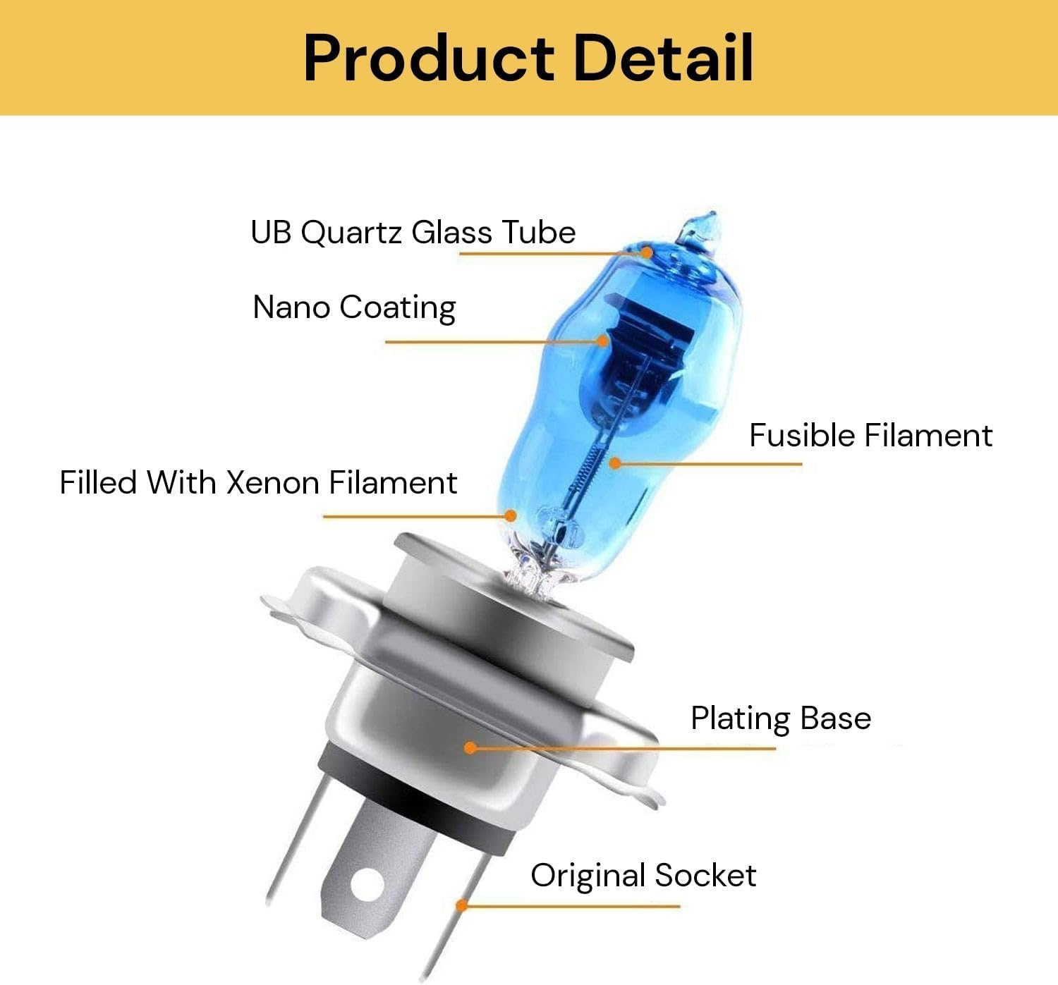 Spendeal 2Pcs H4 Led Headlight Bulb - 100/90W Super Bright White 6000K Halogen Xenon Light Bulb 12V Car Headlight Fog Light Lamp Replacement Long Life image number 6