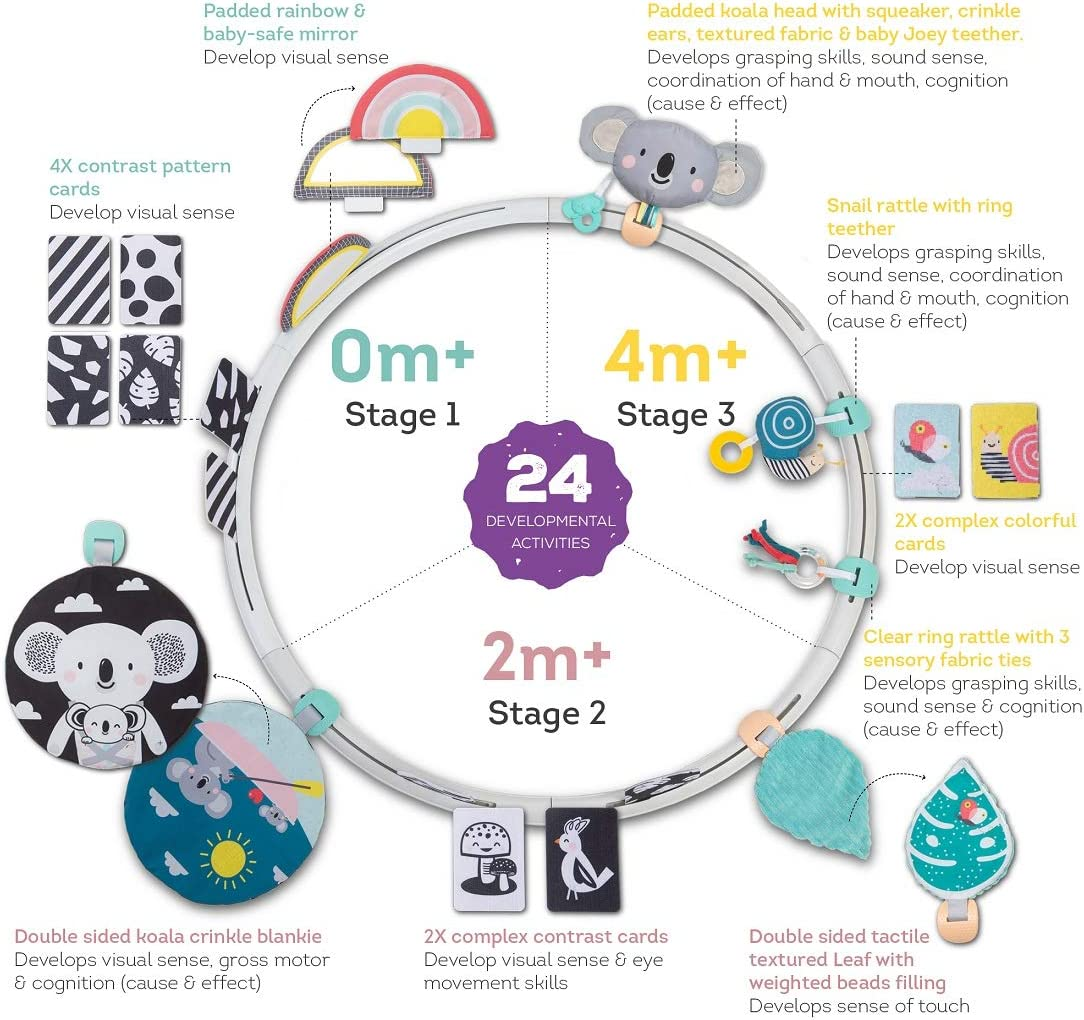 Taf Toys All around Me Activity Hoop | Developmental Hoop, Prefect for Newborns and Up, with 24 Developmental Activities. Designed to Promote Baby&rsquo;S Senses, Motor Skills and Cognitive Development