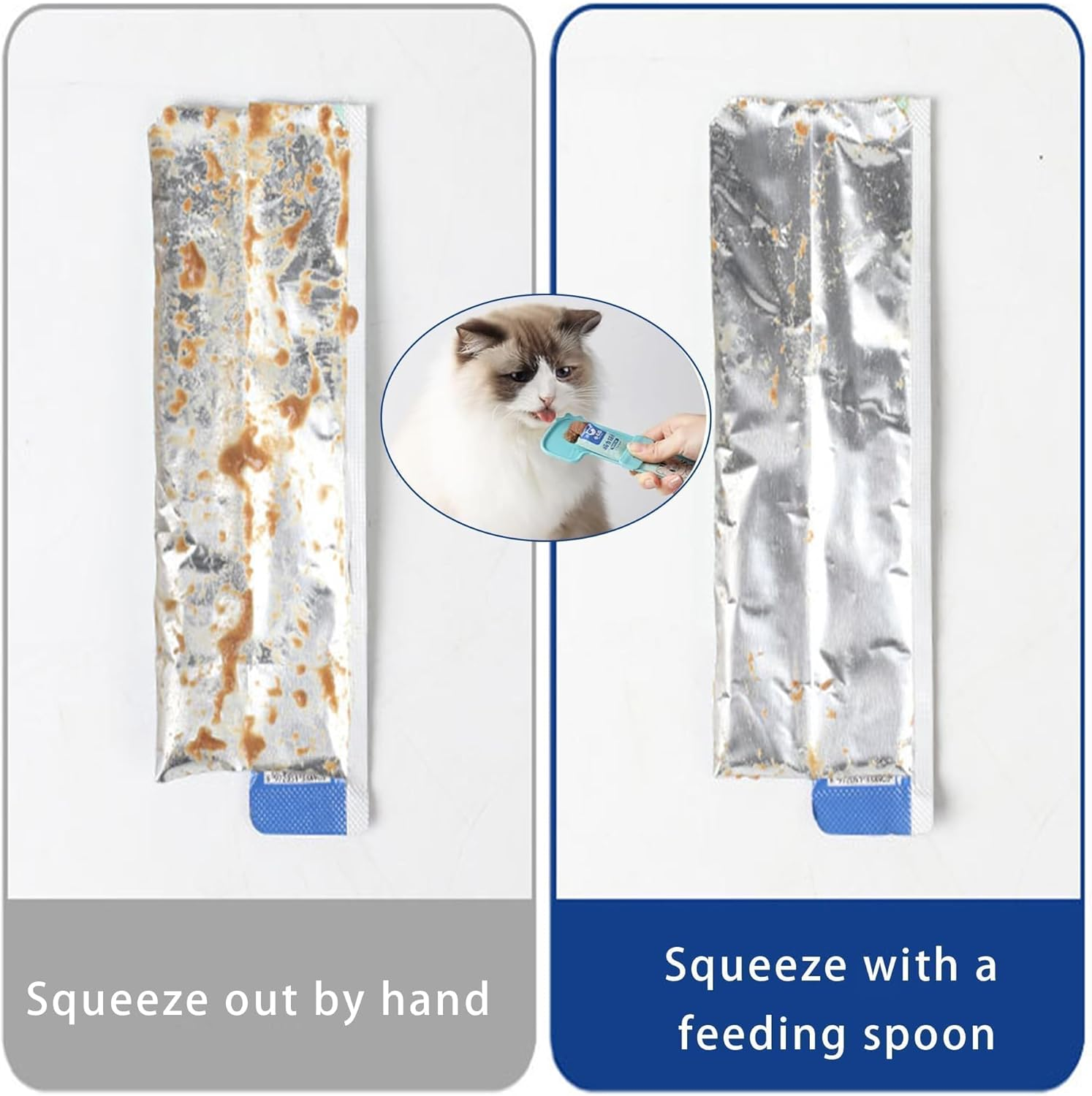 ANBOO 3 Pieces Cat Strip Squeeze Spoon, Cat Treat Dispenser, Feeder with Pet Food Cans, Feeding Spoon for Cat Strips, Cat Food Spoon, Feeding Scoop image number 6