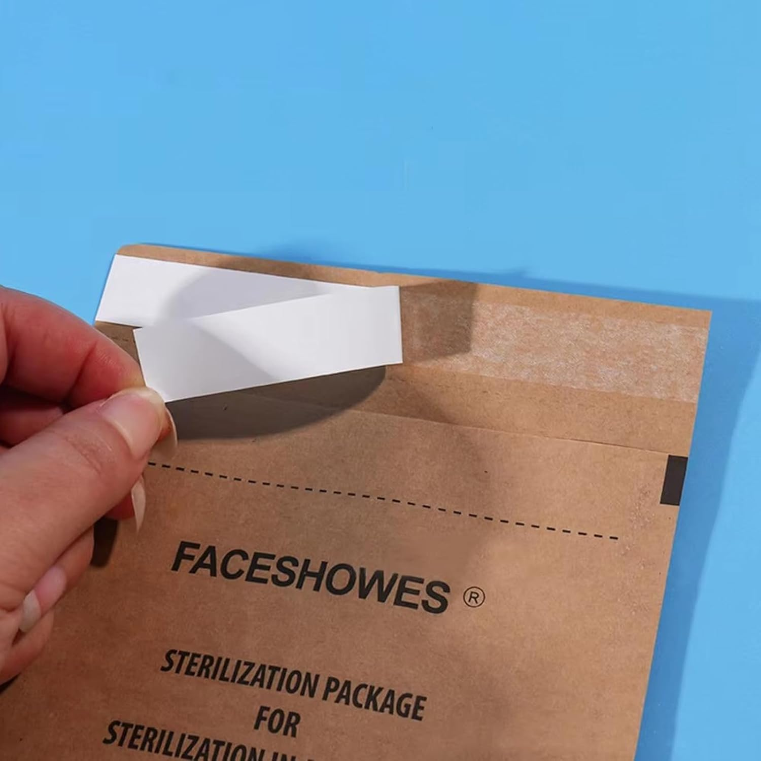 100PCS 2.9X5.9" Self-Sealing Cleaning Pouches,Dry Heat Autoclave Kraft Paper Cleaning Bags for Dentist Tools and Nail Art Supplies (100PCS 2.9X5.9") image number 1