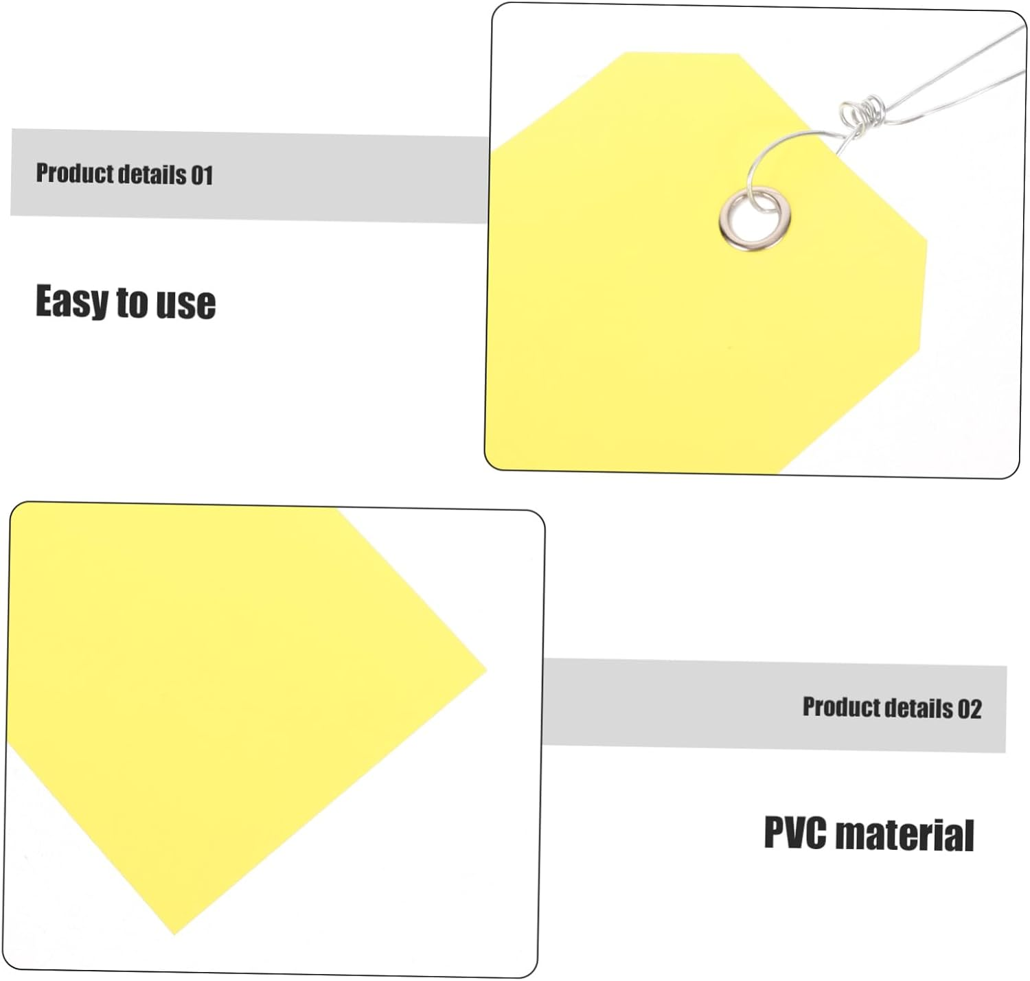 SHOWERORO 100Pcs Writable PVC Luggage Tag Hanging Cards Travel Suitcase Backpacks Identification Tags Wire image number 3