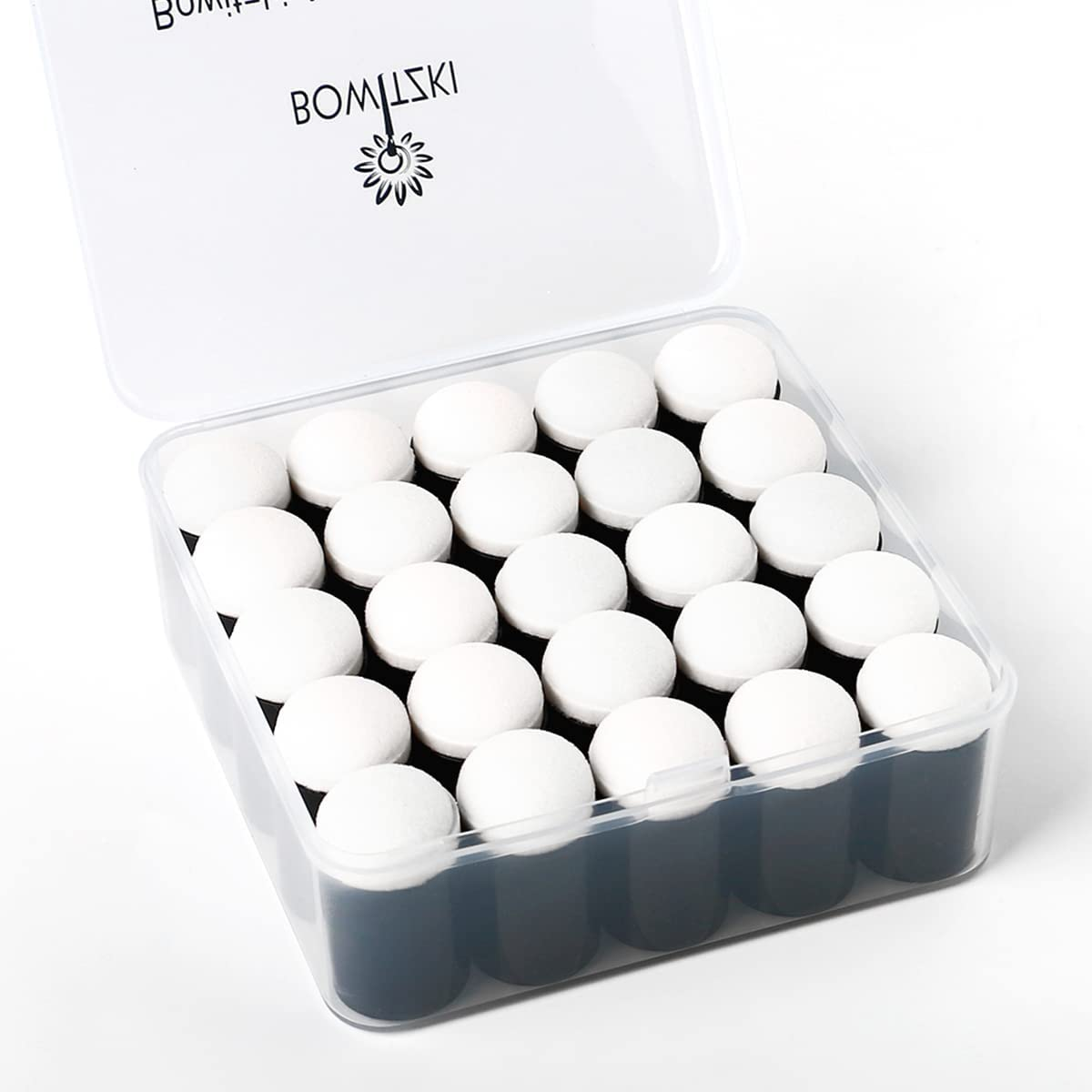 Bowitzki Finger Sponge Daubers Foam with Box Face Paint Sponges Painting Craft Set Finger Paint Drawing Chalk Fingers Painting (25 Pieces) image number 4