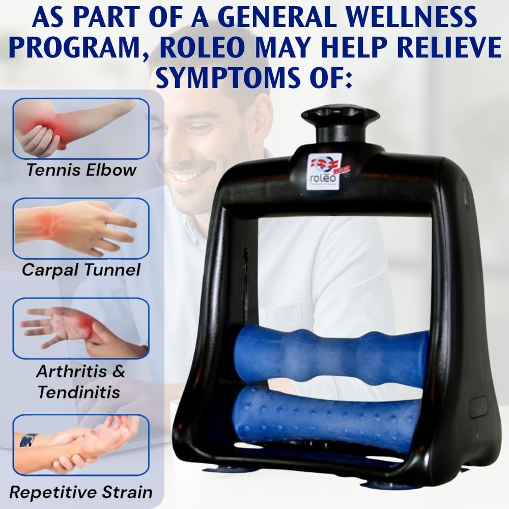Roleo Tennis Elbow Trigger Point Massager - Arm Massager for Tennis Elbow Treatment and Golfer'S Elbow Treatment - the Carpal Solution Forearm and Hand Massager for Muscle Pain Relief image number 4