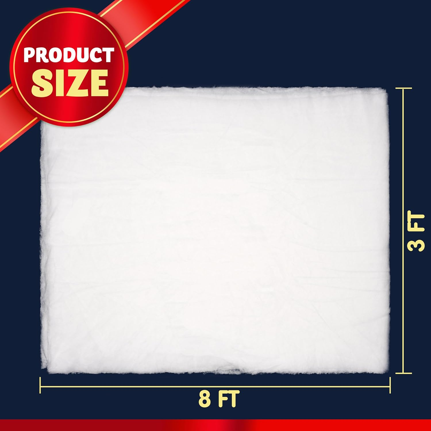 JOYIN 3X8 Ft Christmas Snow Blanket Roll, Thick White Soft and Fluffy Artificial Snow Blankets for Christmas Decor, Holiday Tree Decor, Xmas Home Decoration, and Winter Displays image number 2