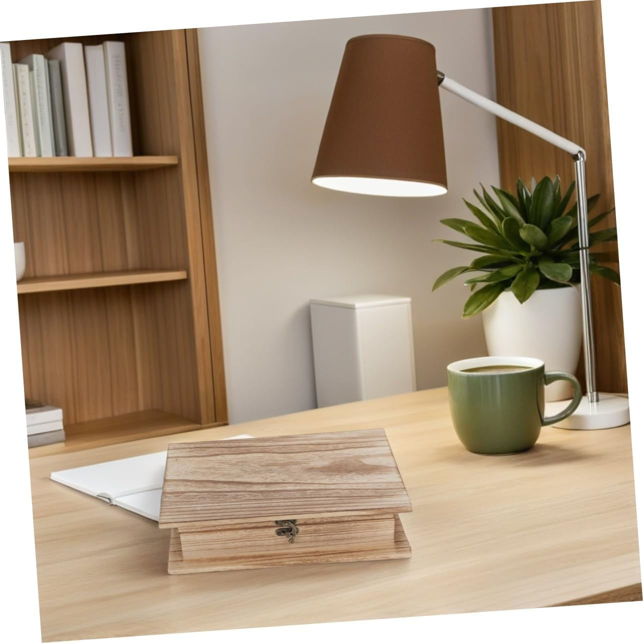 MAGICLULU Faux : Vintage Book Shaped Trinket Storage Box Keepsake Case Container for Christmas Wedding Party Present Jewelry Makeup DIY Craft image number 4