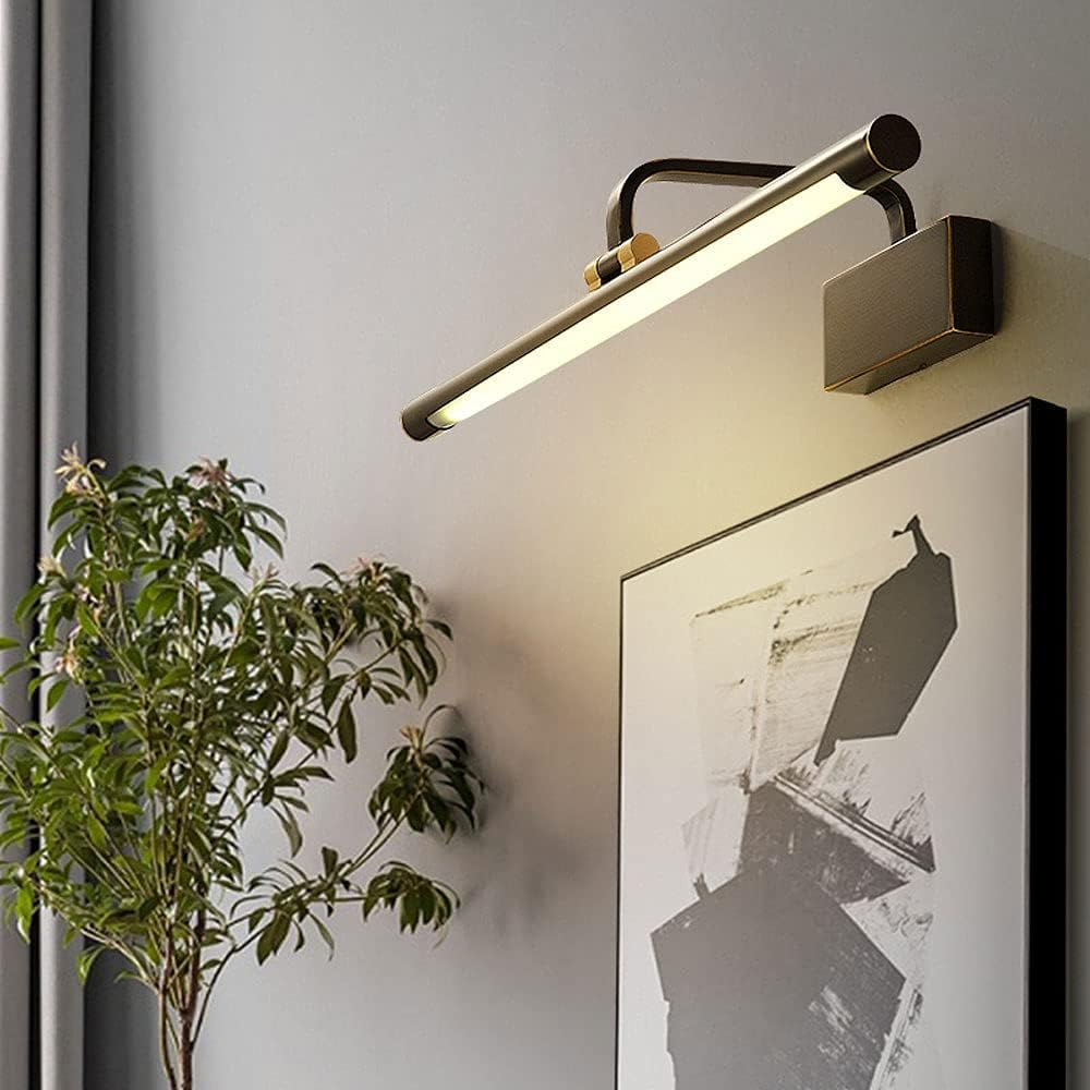 Modern Linear Bathroom Light Fixture, Adjustable Vanity Lamp Long Shade Makeup Mirror Front Light, LED Neutral White Vanity Wall Sconce Lighting Fittings for Powder Room XXZ image number 4