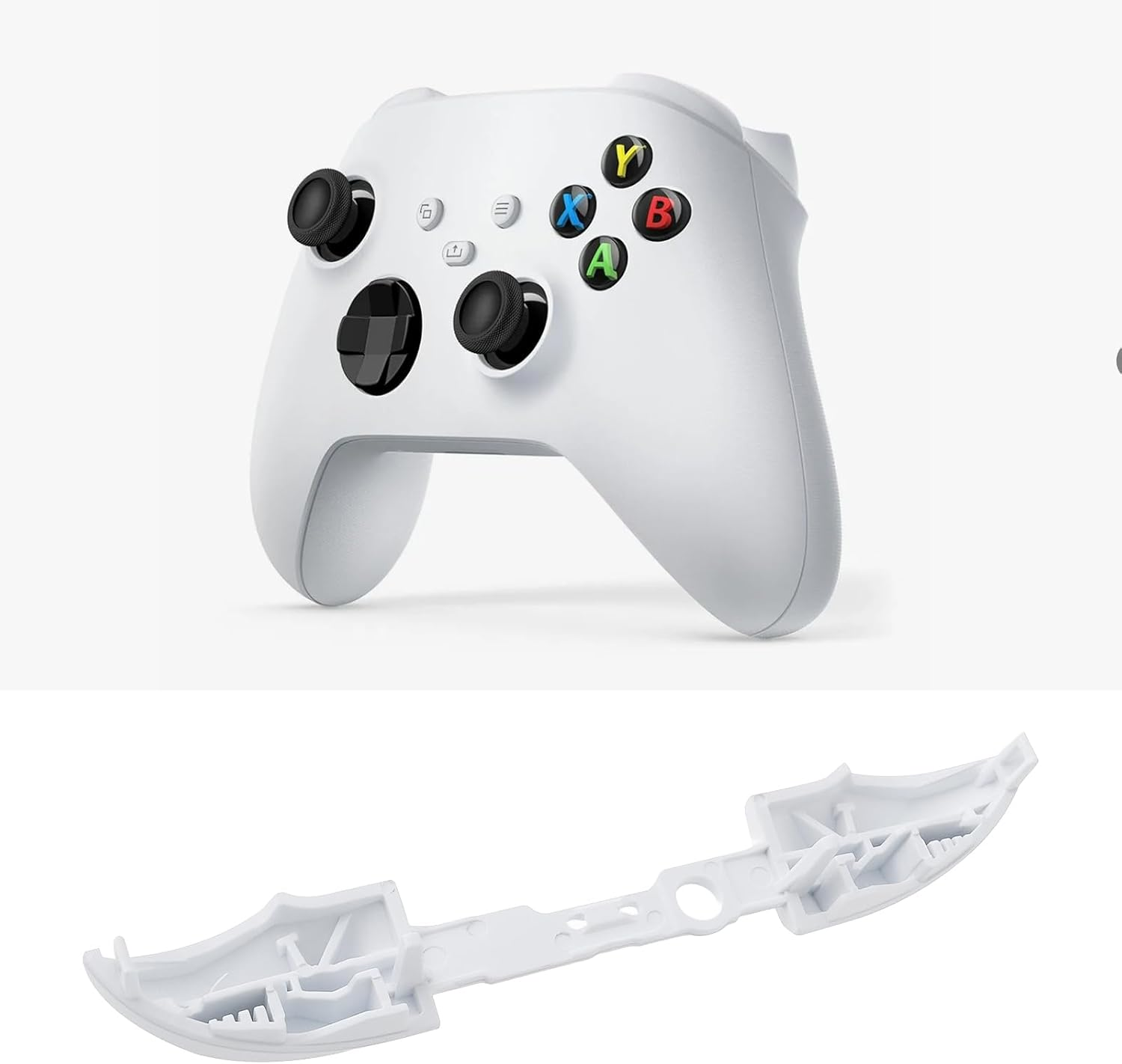 Create Idea 1 Set Game Console Replacement RB LB Button Bumpers Thumbsticks Compatible with Xbox Series X, S Controller (Model 1914) White image number 2