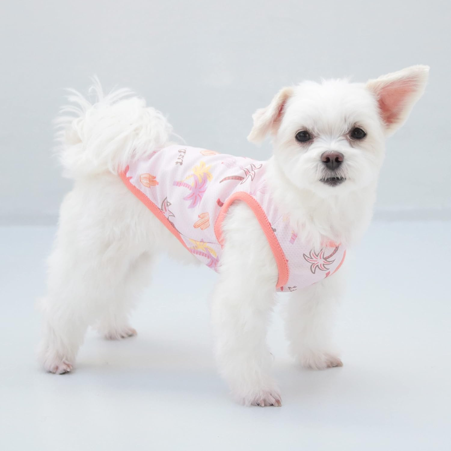 Dog Life Bug Guard Aloha Tank Pink Dog Small
