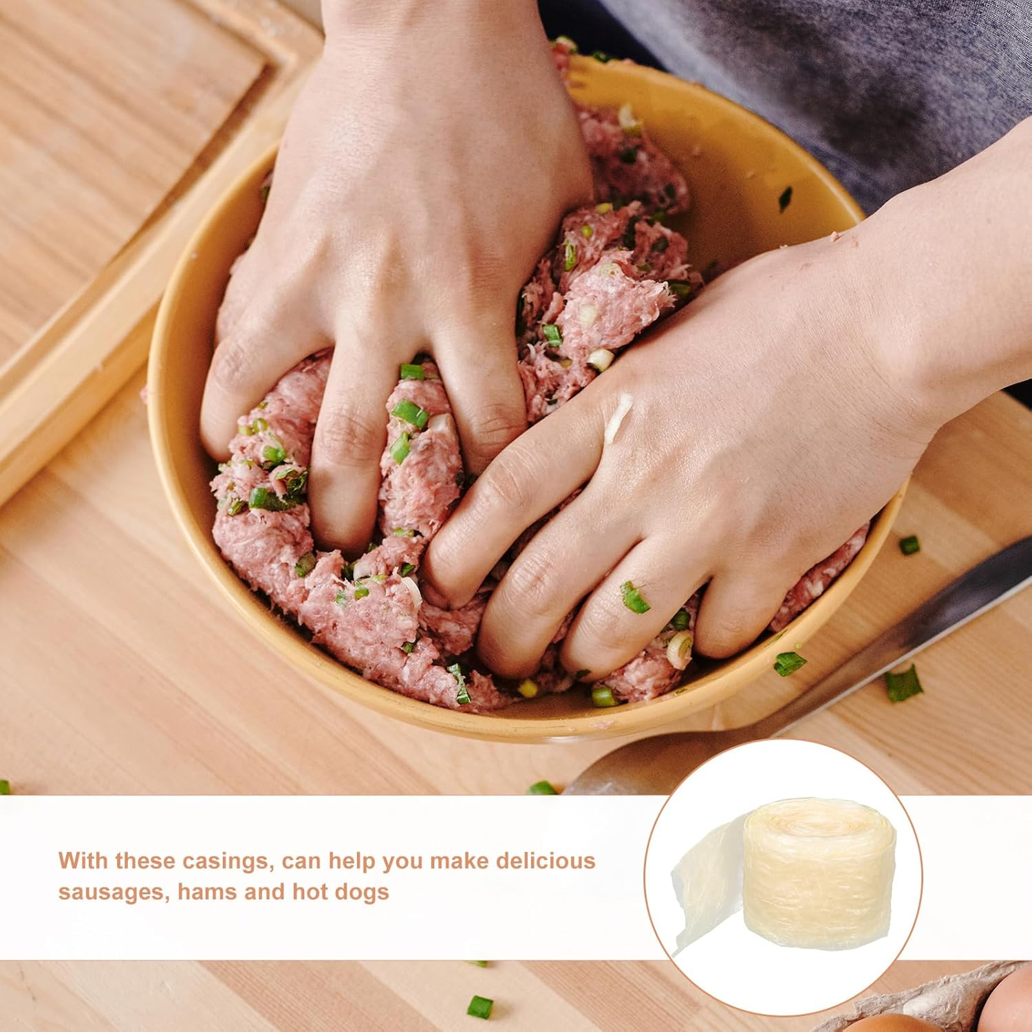Homemade Sausage Casing Drying Sausage Casing for Kitchen DIY for Hot Dogs Hams Sausages Safe Easy to Clean Kitchen Accessory image number 1