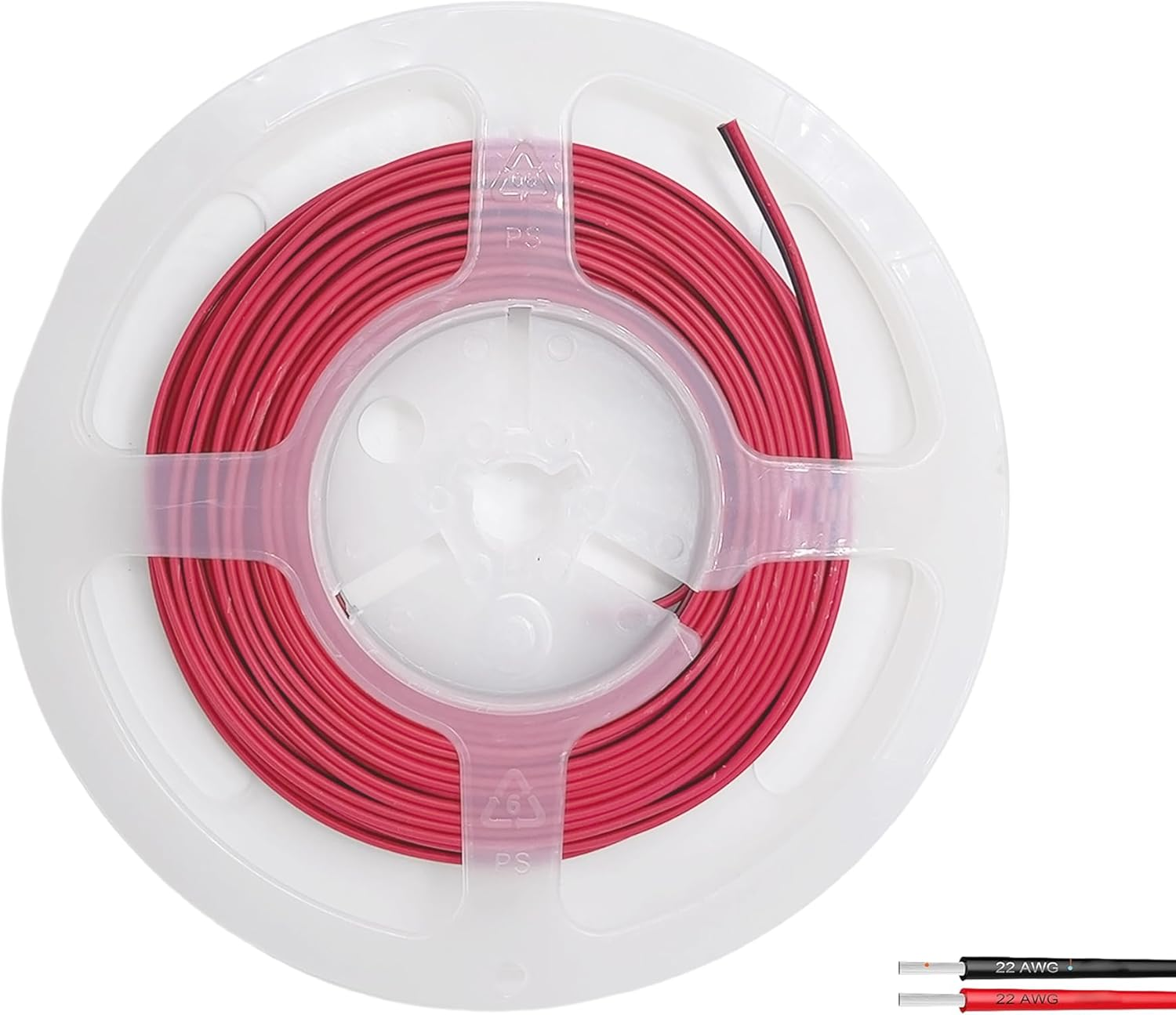 Clearhill 10M/32.8FT 22AWG Electrical Wire,2 Pin Black Red Wire Cable,Extension Wire Cable,For 12V/24V DC Cable for Led Strips Single Colour image number 4