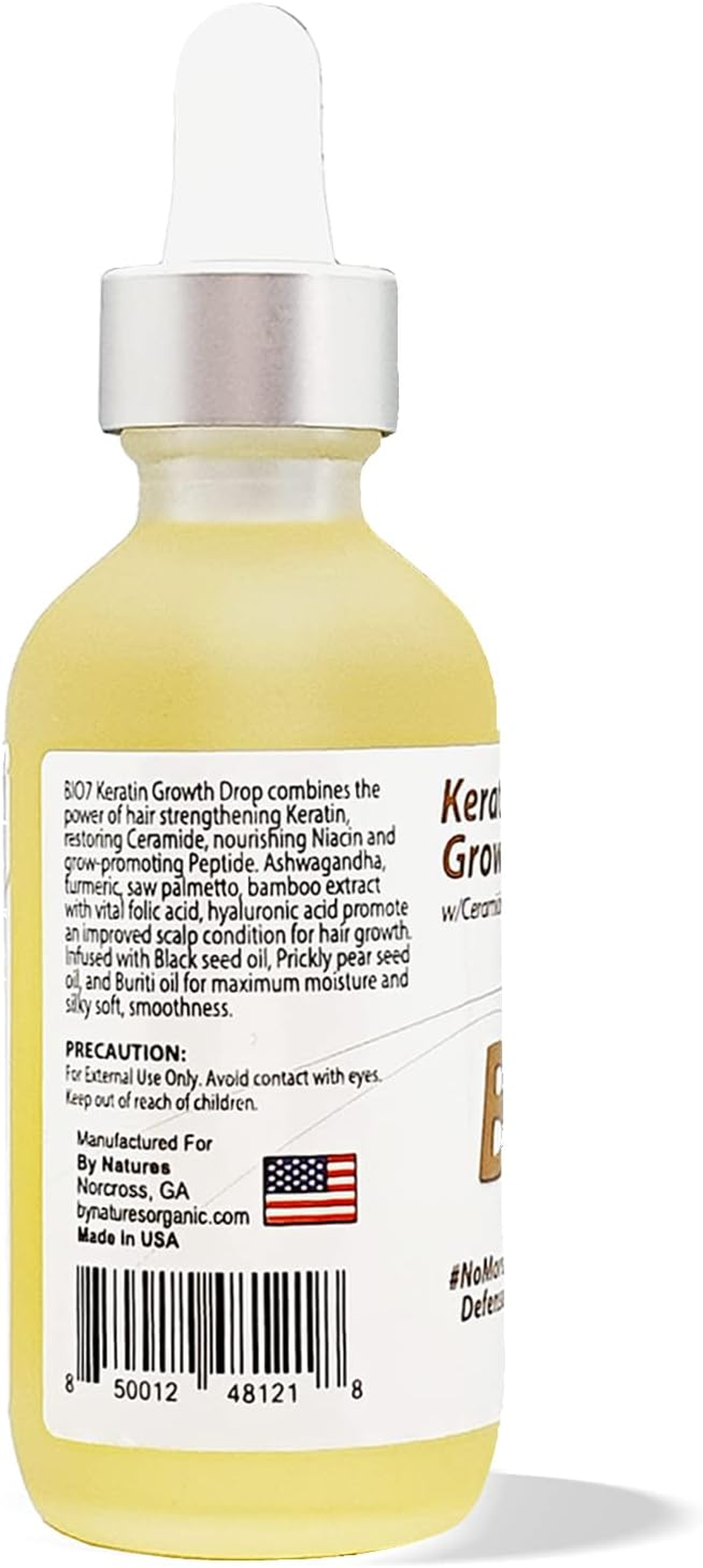 BIO7 KERATIN GROWTH DROP W/ CERAMIDE + NIACIN + PEPTIDE &ndash; 2 Fl Oz &ndash; Combines the Power of Hair Strengthening Keratin, Improve Scalp Condition for Hair Growth, Nourish Niacin and Grow-Promoting Peptide, Improve Silky Soft & Smoothness, No More Hair Loss Defense System - by Natures image number 4