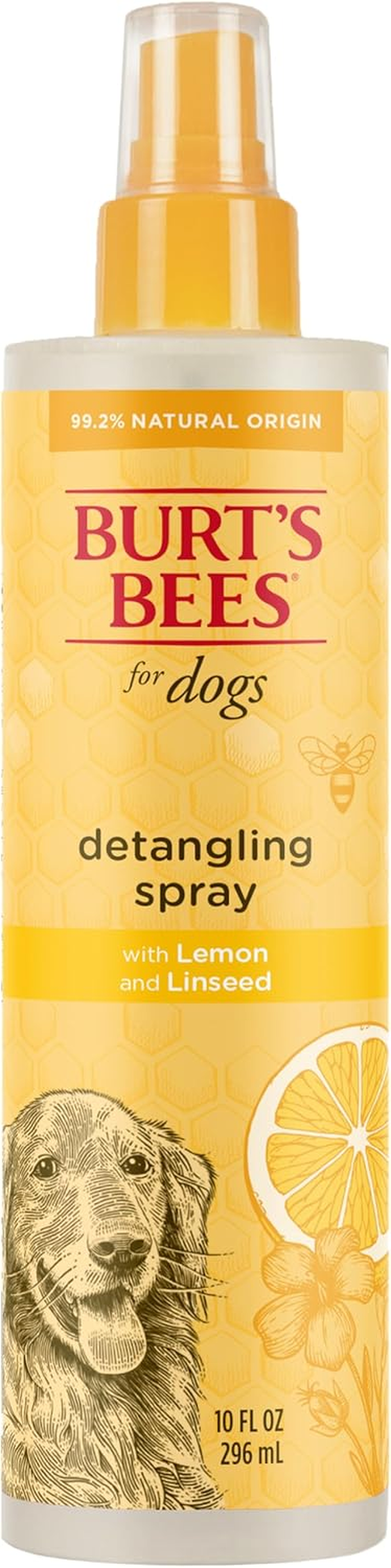 Burt'S Bees for Pets Detangling Spray for Dogs with Lemon and Linseed Oil, 99.7% Natural Origin Formulas, Waterless Canine Shampoo - Gentle Dry Cleanser for Pups 10 Oz image number 4
