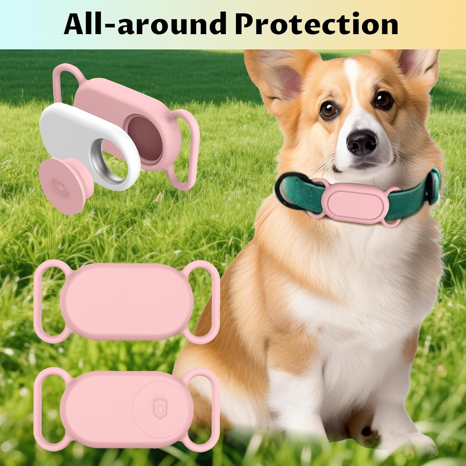 Velmoriah 3-Pack Waterproof Dog Collar Holder for Samsung Galaxy Smarttag 2, Silicone Protective Case, Anti-Lost Scratch Resistant Protective Cover Accessory Compatible with Samsung Galaxy Smart Tag2 image number 5