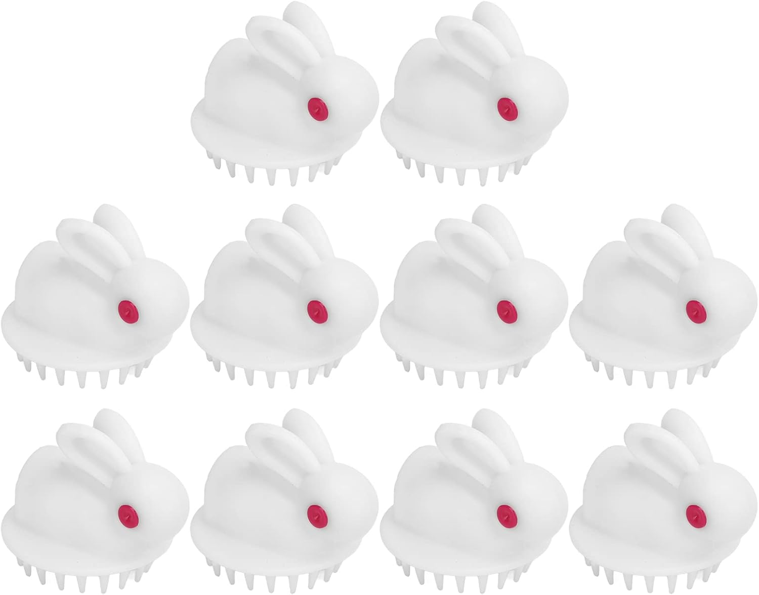 Finger Dog Grooming Brush, Rabbit Shaped Pet Shampoo Brush Pet Soothing Massage Comb Bathing Cleaning Tool, Pet Bath Brush for Long Short Haired Dogs and Cats image number 3