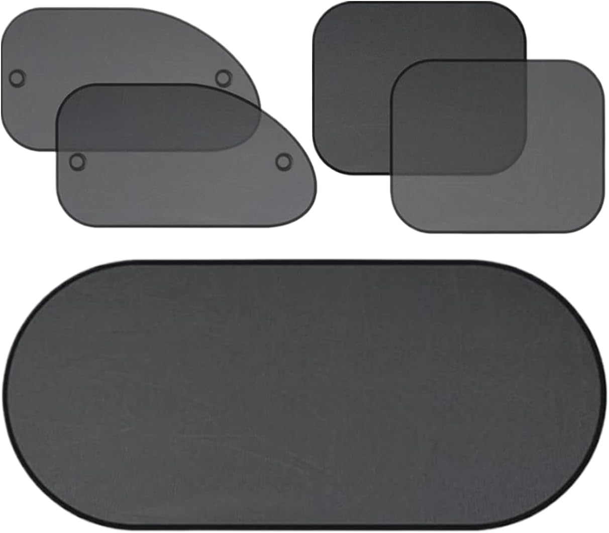 Sun Shade for Car Window - Side Automotive Window Sunshades,5 Pack Suction Cup UV Protection Light Block Privacy Screen for Camping Truck Van Travel Backseat Driver Sleeping Accessories