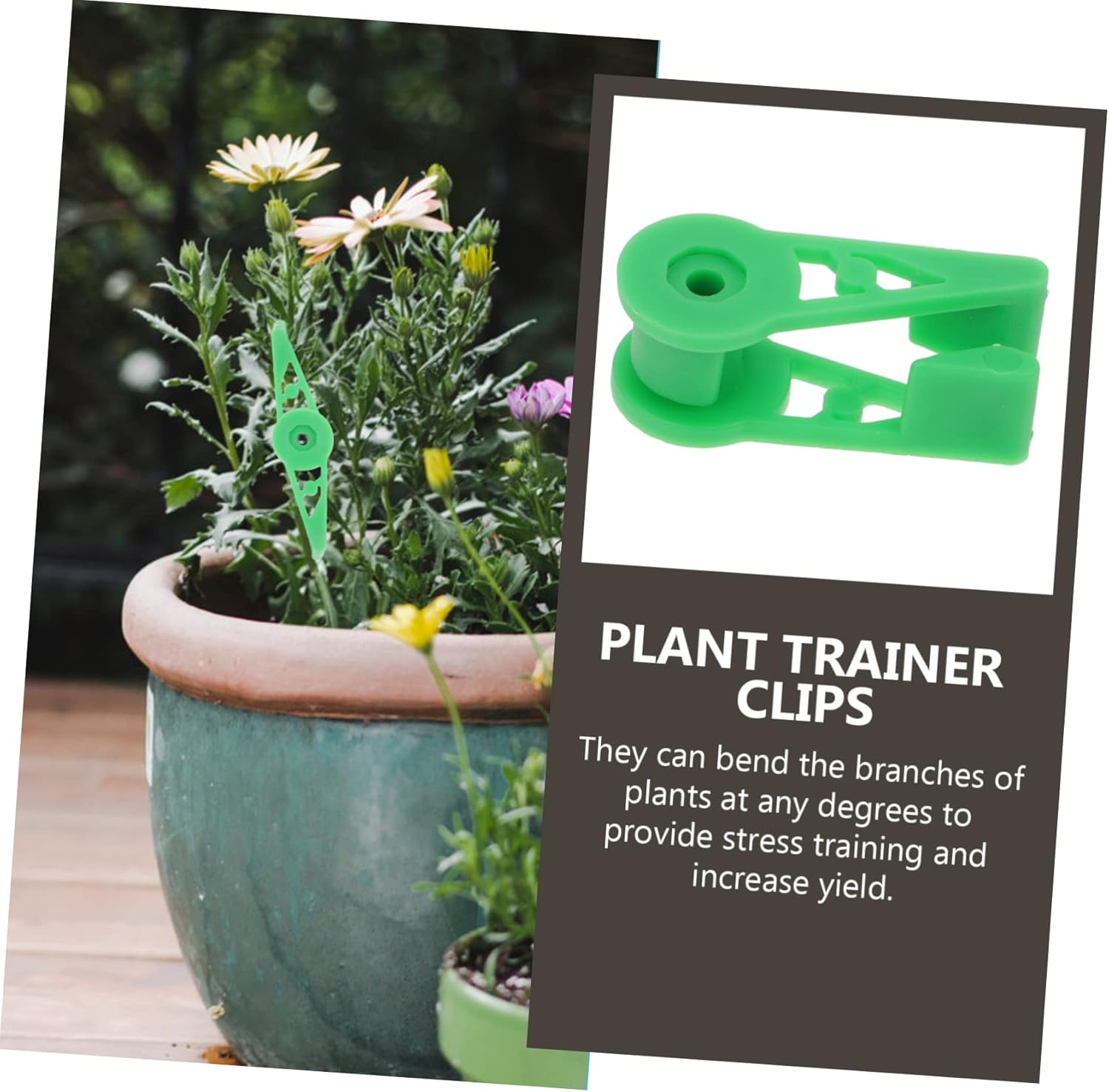 Happyyami 20Pcs Plant Branches Bender Adjustable Plant Support Clips for Planting Trainer Clip in Gardening Supplies image number 5