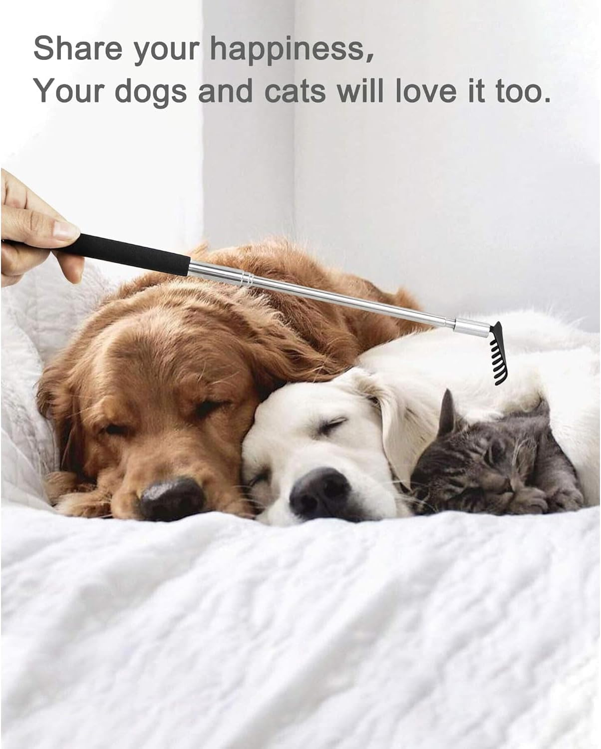 Back Scratcher Gift Set, 3 Pack, Upgraded Portable Extendable Stainless Steel Telescoping Massage Tool, Gifts for Men Women Kids Adults image number 2