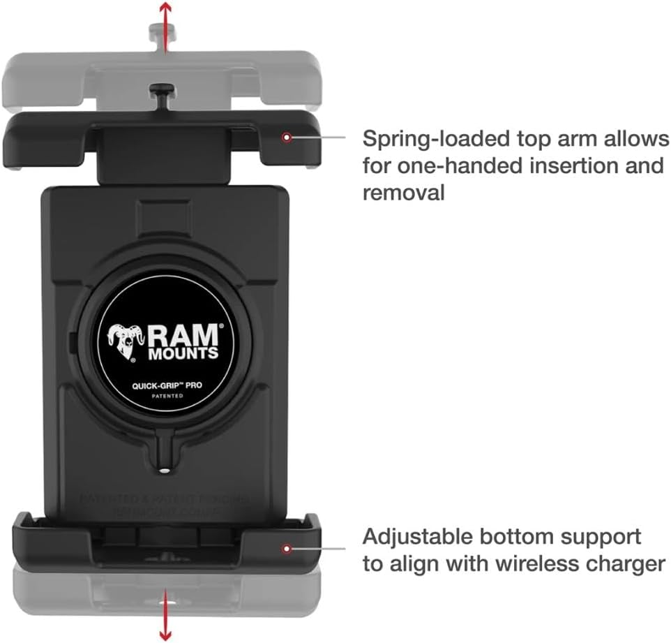 RAM Mounts RAM-HOL-PD7U Quick Grip Pro Cradle Holder (L) without Ball image number 4