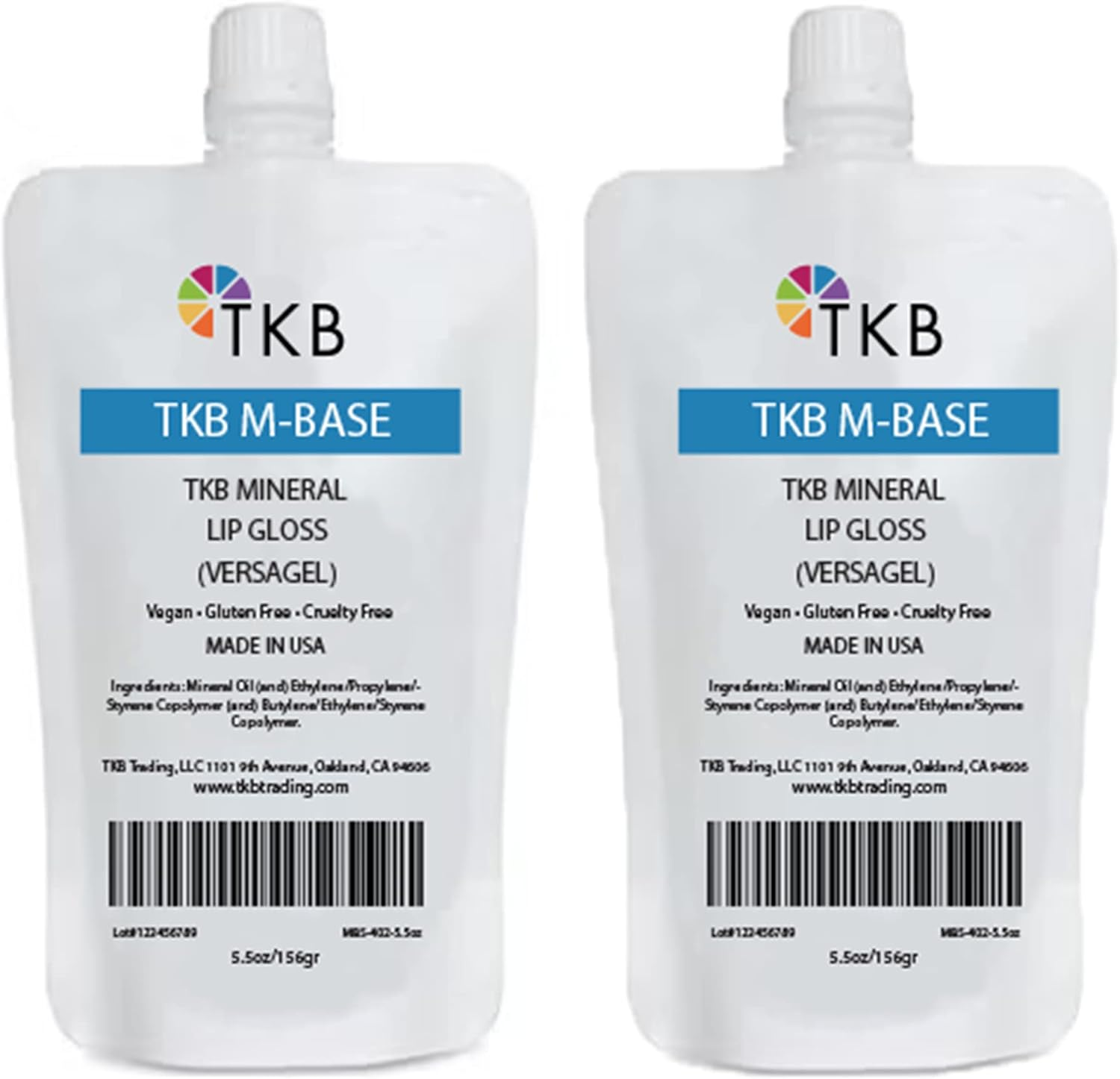 TKB Mineral Lip Gloss (M-Base) | Clear Versagel Base for DIY Lip Gloss, Made in USA (11 Oz (2 of 5.5 Oz Bag)) image number 2