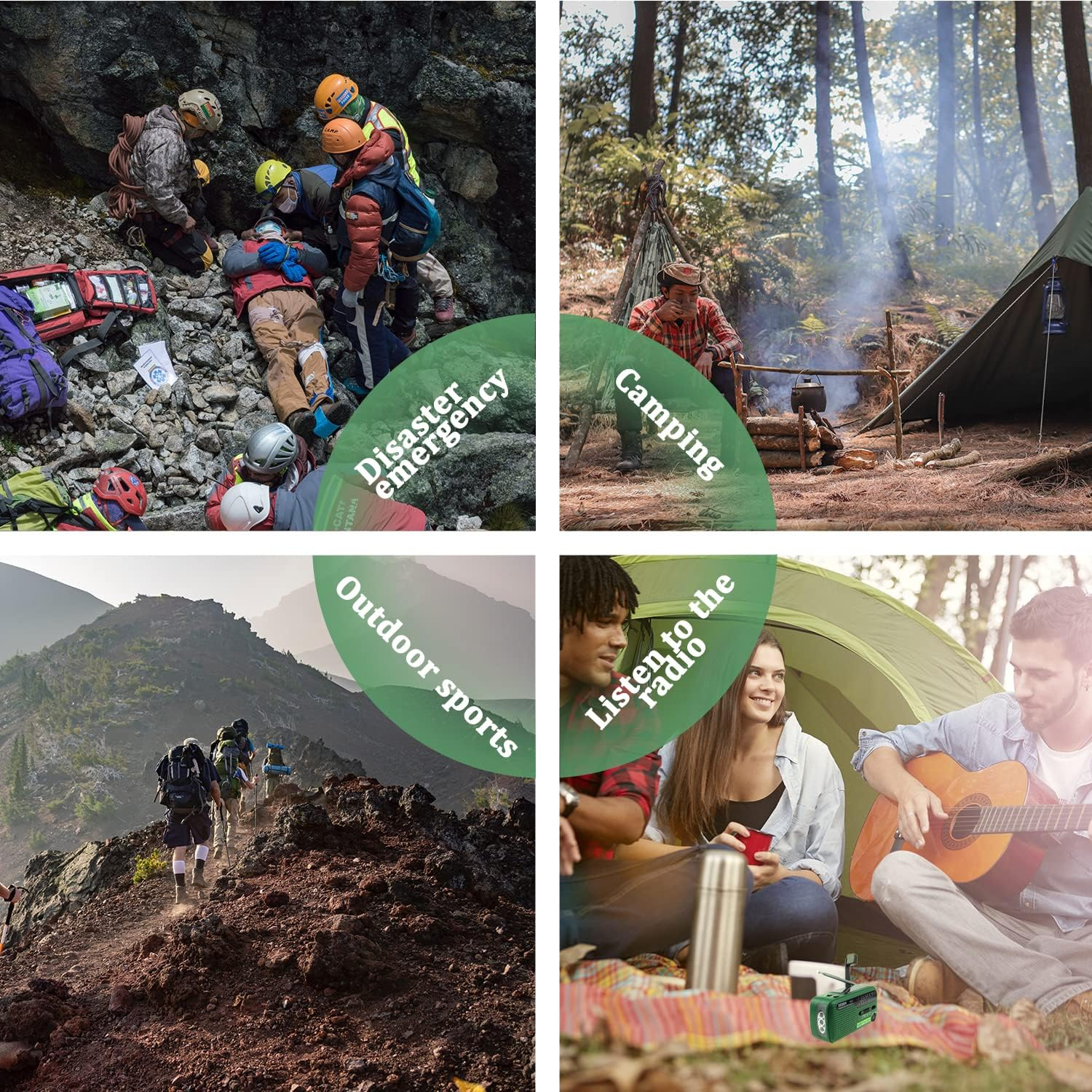 Portable Radio Degen DE13 Solar Crank Radio FM AM SW Emergency Weather Radio Flashlight SOS Alarm Battery Cell Phone for Emergency and Outdoor Use image number 3