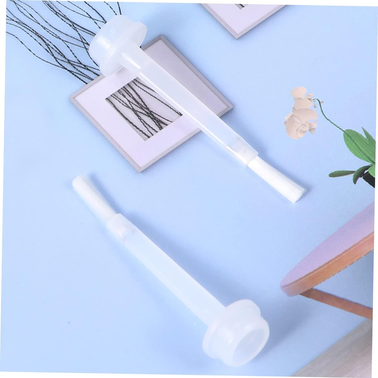 CALLARON White Nail Dipping Powder Liquid Brushes Replacement for Dip Powder Manicure Kits Durable Nail Varnish Replacement Brush for Gel and Coat Polish Easy to Replace and Portable image number 3