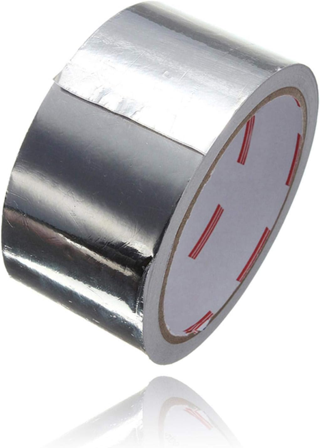 Aluminium Foil Adhesive Tape Adhesive Sealing Tape Heat Pipe Repair High Temperature Resistant Metal Roll Silver 5CM 17M Refined Pisole image number 3