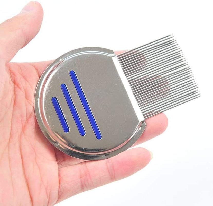 9 Pcs Lice Combs, Flea Combs, Hair Comb Double Sided Fine Tooth Combs, Removal Dandruff Comb with Metal Teeth, Stainless Steel Louse and Nit Comb for Head Lice Treatment