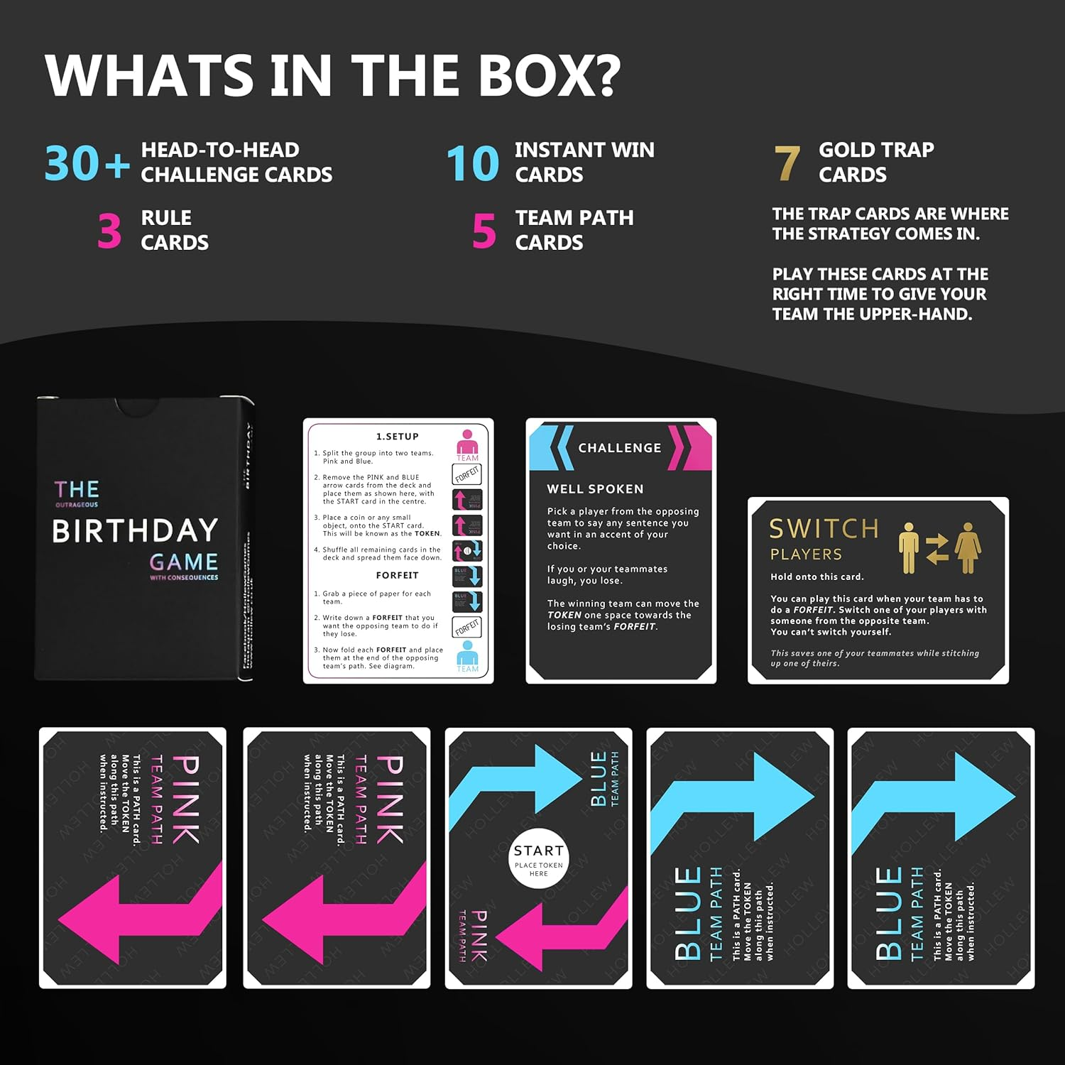 The Outrageous Birthday Card Game | Adult Games for Birthdays | Party Games | Birthday Gifts for Women & Men, Party Gift Ideas for Him or Her, Boyfriend and Girlfriend | Fun Card Games for Adults image number 1