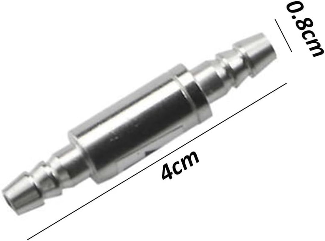 Tophomer CO2 Stainless Steel Check Valve, 4Mm Diameter One Way Non-Return Check Valve Anti-Backflow Maintenance Accessories for Aquarium System Fish Tank image number 3