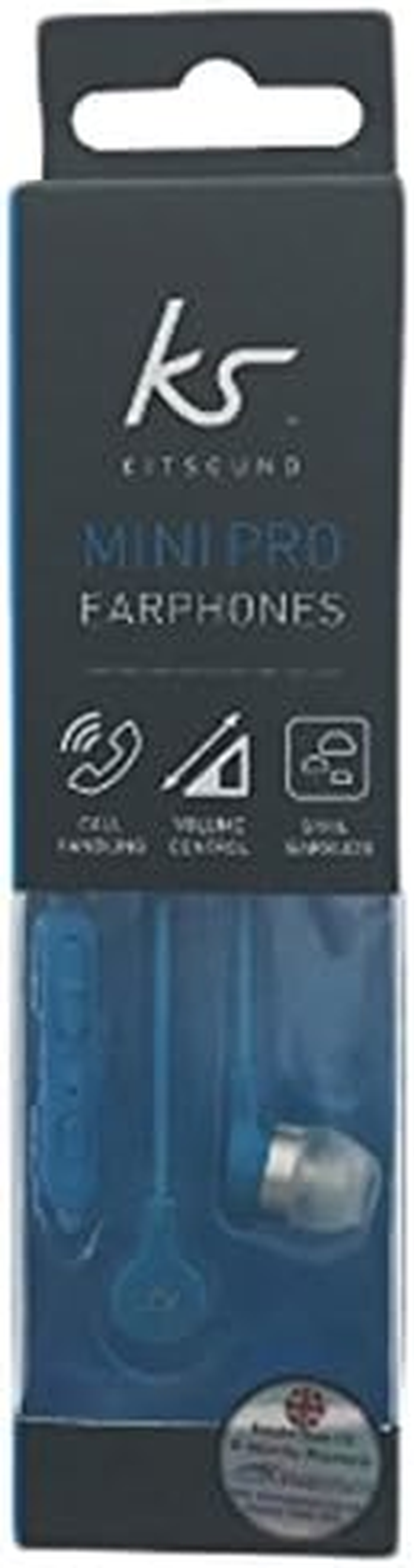 Kitsound Kit Sound Entry Mini In-Ear Headphones with Mic Blue KSMINIVCBL