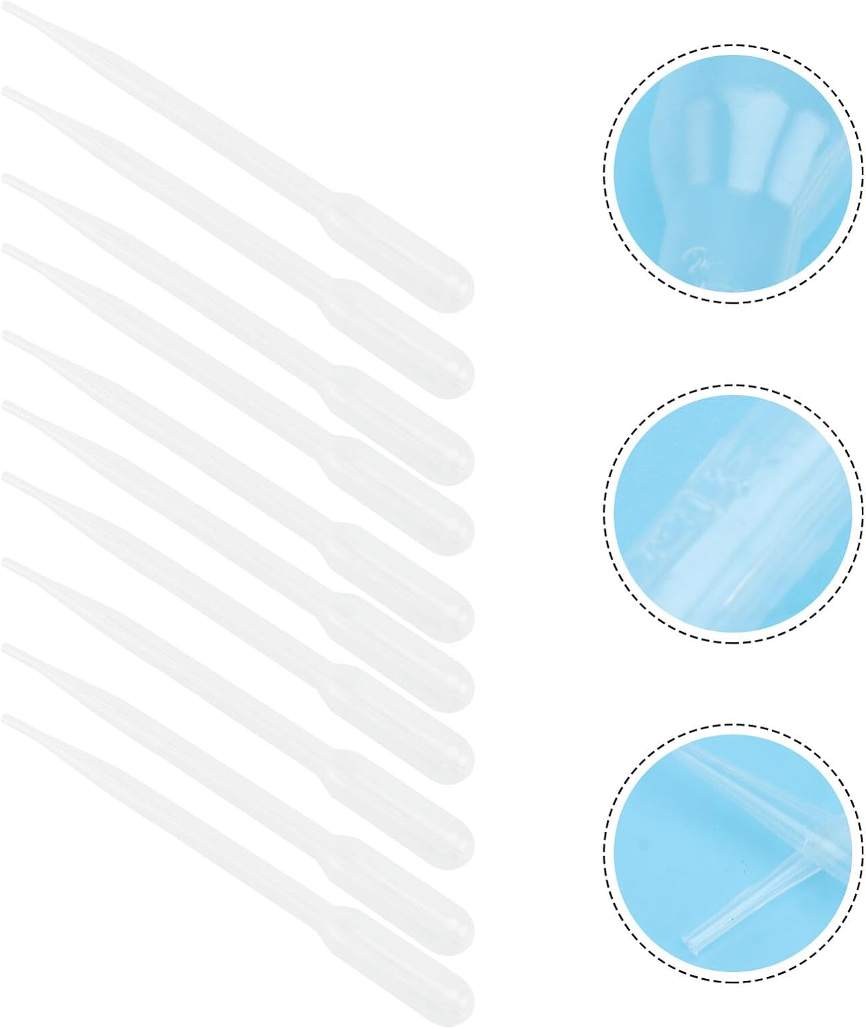 Balacoo 10Pcs 3Ml Plastic Coral Syringe Tubes Manual Shrimp Liquid Feeders for Aquarium Fish Feeding Pet Supplies