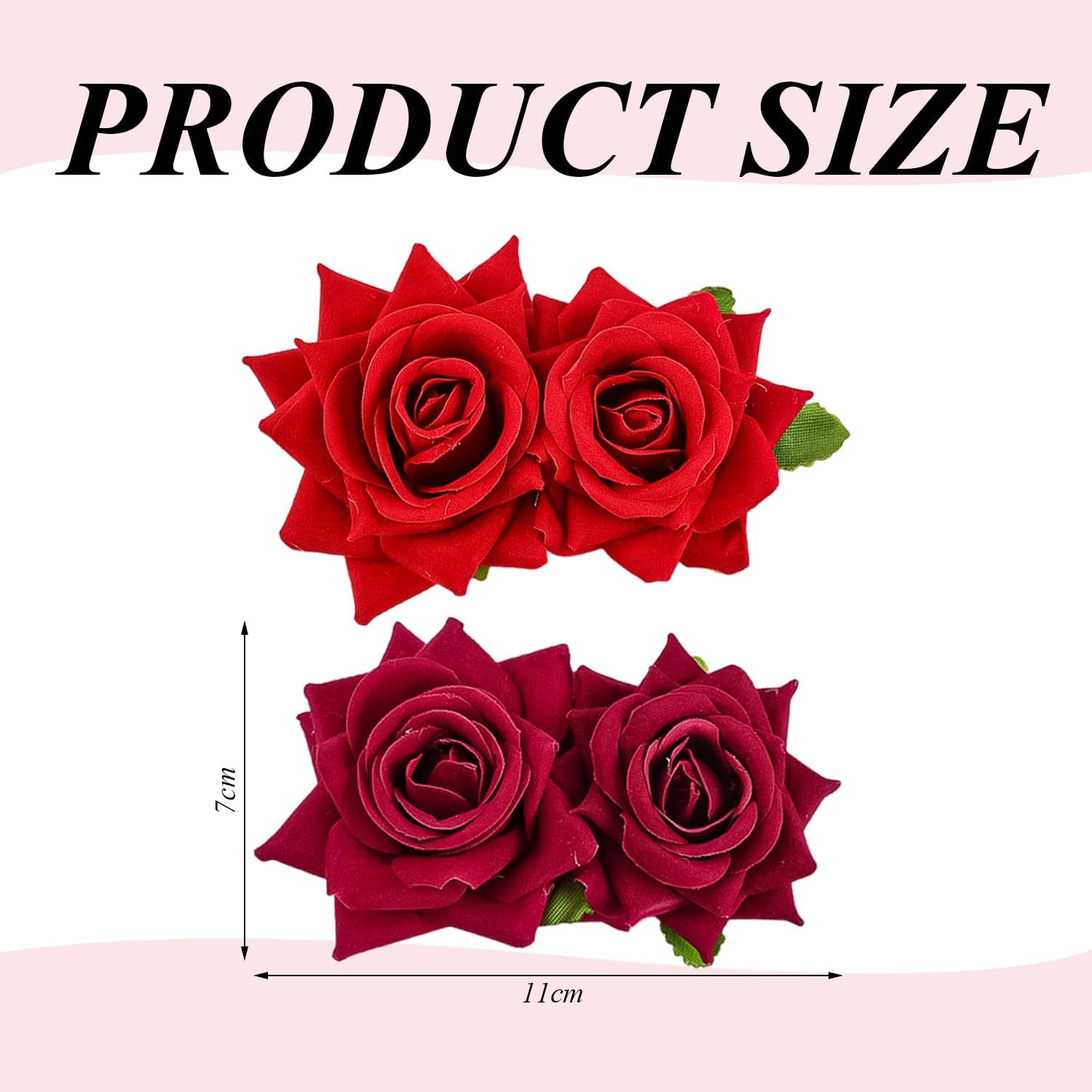 2 Pieces Rose Hair Pin, Headpiece Flower Style, Hairstyle Decorations, Fresh and Sweet Hairpin.