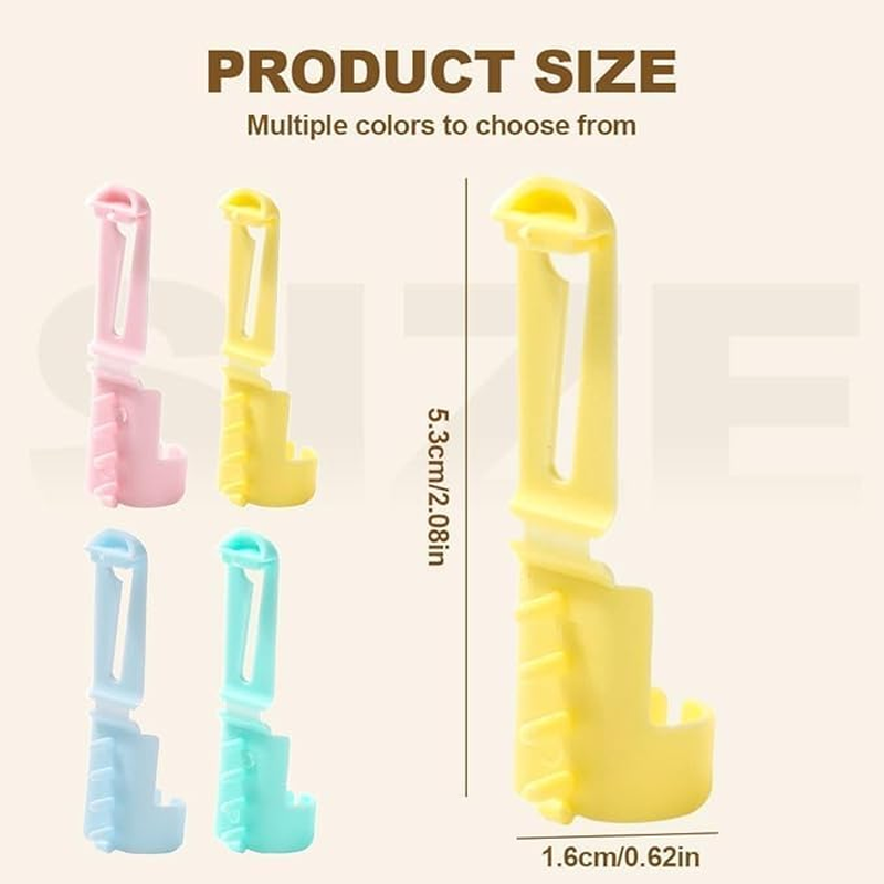 Plastic Weaving Cream Thread Guide, 8Pcs Yarn Guide Finger Holder Knitting Thimble Tool Plastic Yarn Guide,Yarn Guide Finger Holder Knitting Thimble Tool,Plastic Yarn Guide Separated Yarns Tools image number 1