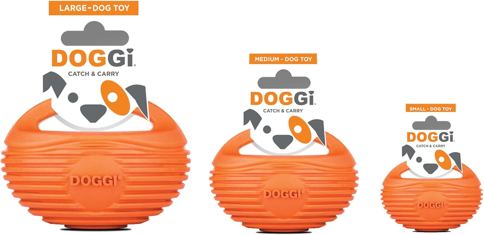 DOGGI Rugby Ball Tough Dog Toy, Medium - TPR Material for Tough Chewers, Interactive Toy for Fetch Games, Aids Dental Health, Strengthens Teeth, 100% Recyclable image number 3