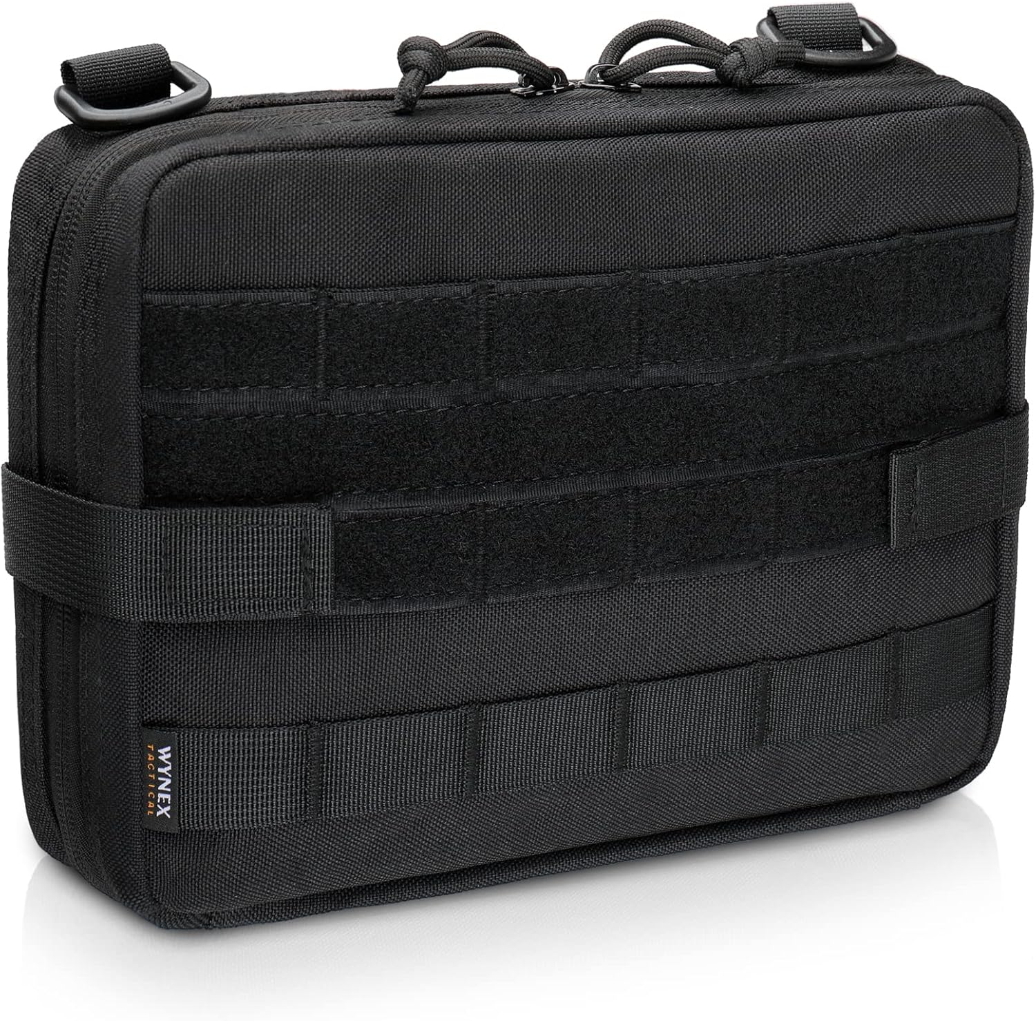 WYNEX Tactical Admin Molle Pouch, Medical EDC EMT Utility Bag Shell Design Attachment Pouches 1000D Nylon Hiking Belt Bags Waterproof - Black (Upgrade) image number 6