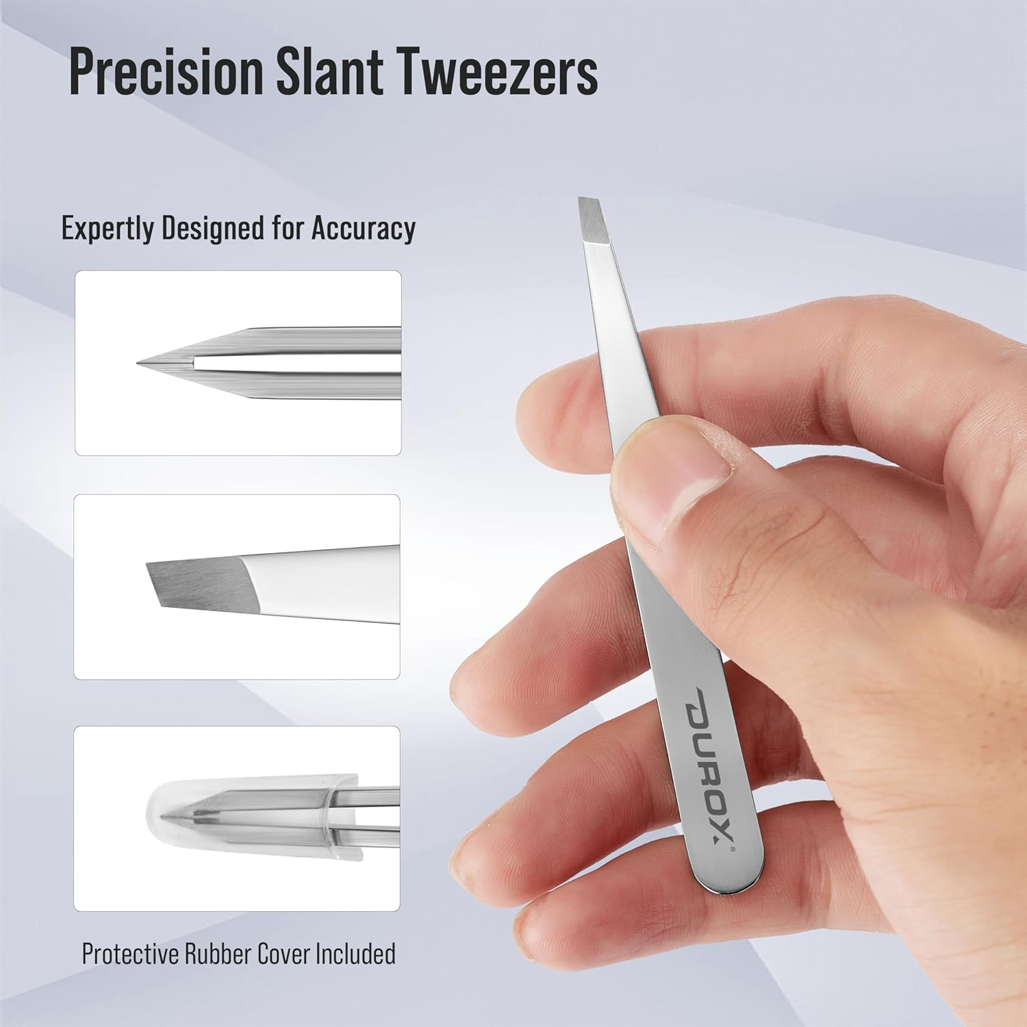 DUROX - Sharp Tweezers, Pointed Tweezers for Ingrown Hair Treatment, Needle Nose Tweezers to Remove Splinter Out, Premium Pointy Tweezers image number 6