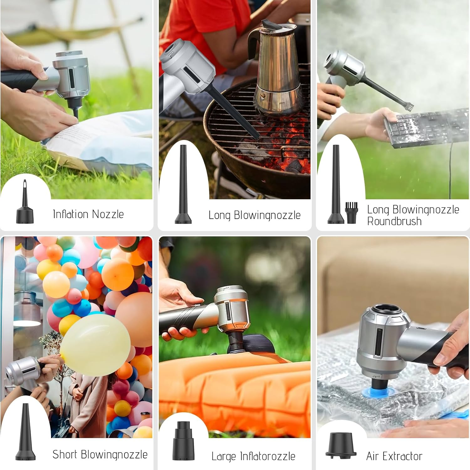 Car Vacuum Cleaner, 22000PA High Power Brushless Cordless Car Vacuum, Mini Foldable Portable Handheld Vacuum, 3 in 1 Compressed Air Duste with 30Mins Runtime for Car, Home, Office, Outdoor image number 6