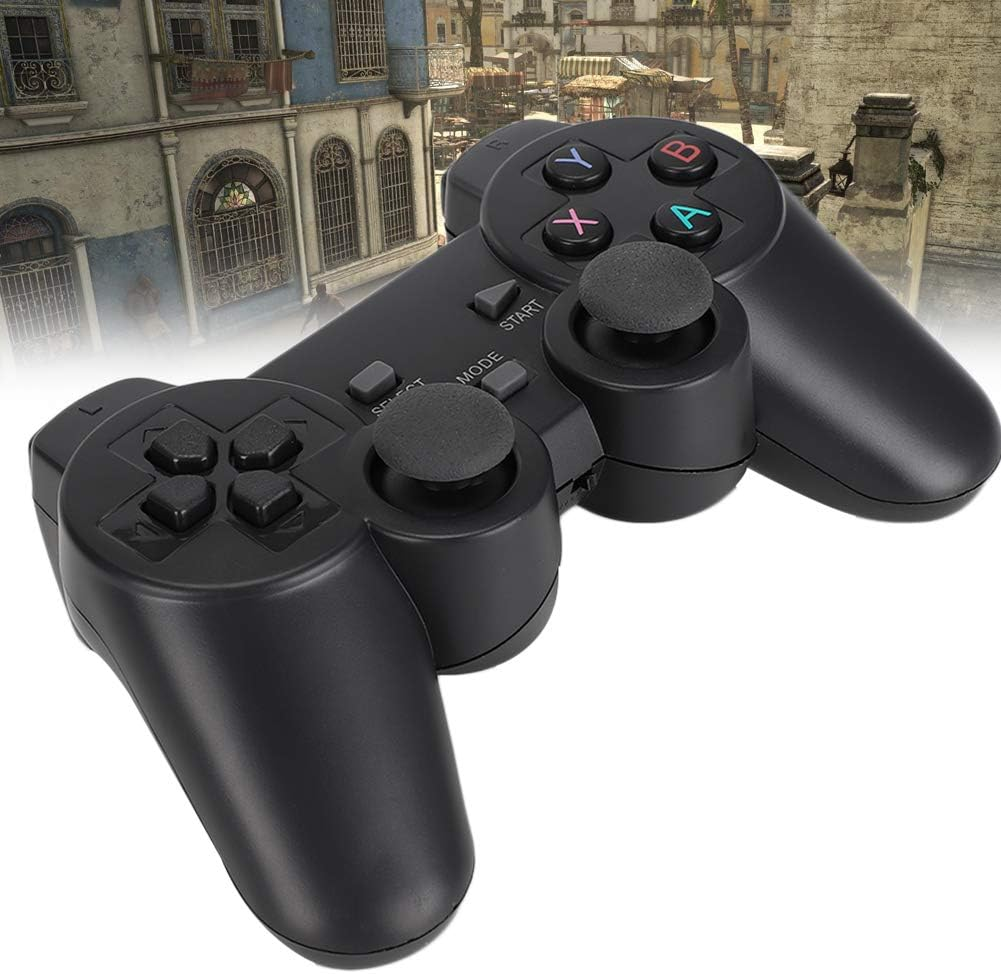 Universal Game Controller, Wireless Gaming Controller PC Controller with Dual Vibration & 2.4Ghz USB Receiver, Wireless Gamepad Joystick for TV/TV Box/Ps3/Computer/Pc360/Mobile Phone/Android, Black image number 1