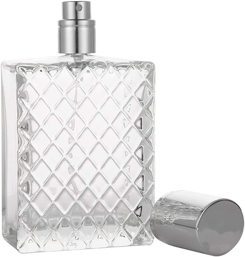 Cchude 100Ml 3.4Oz Clear Glass Spray Bottles Empty Square Perfume Fine Mist Atomizer Refillable Essential Oil Container for Travel image number 2