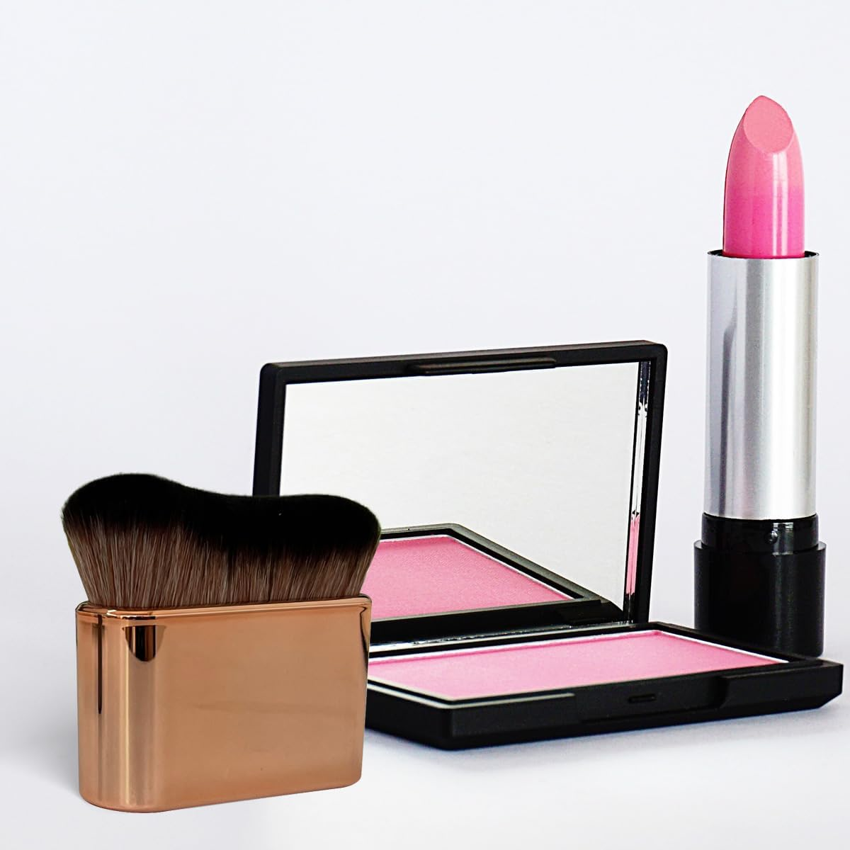 2PCS Body Tanning Brush Siren Makeup Brush ，Large Kabuki Foundation Body Makeup Brush for Fake Tan Face,Body & Leg Makeup(Rose Gold, Bright Black) - Black image number 6