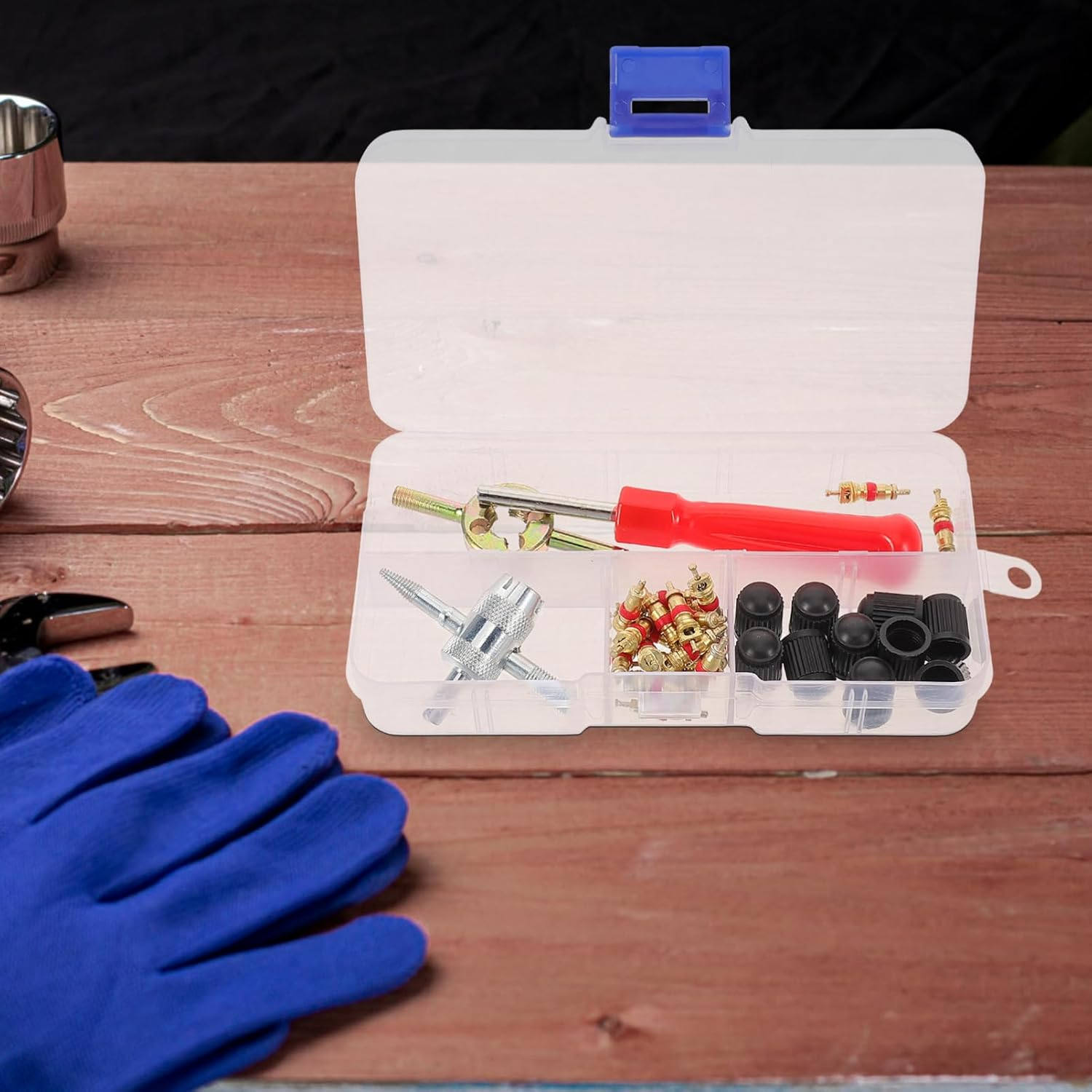 CHILDWEET Valve Core Tool Kit Tire Valve Stem Tool Motorcycle Core Wrench Automotive Repair Kit image number 4