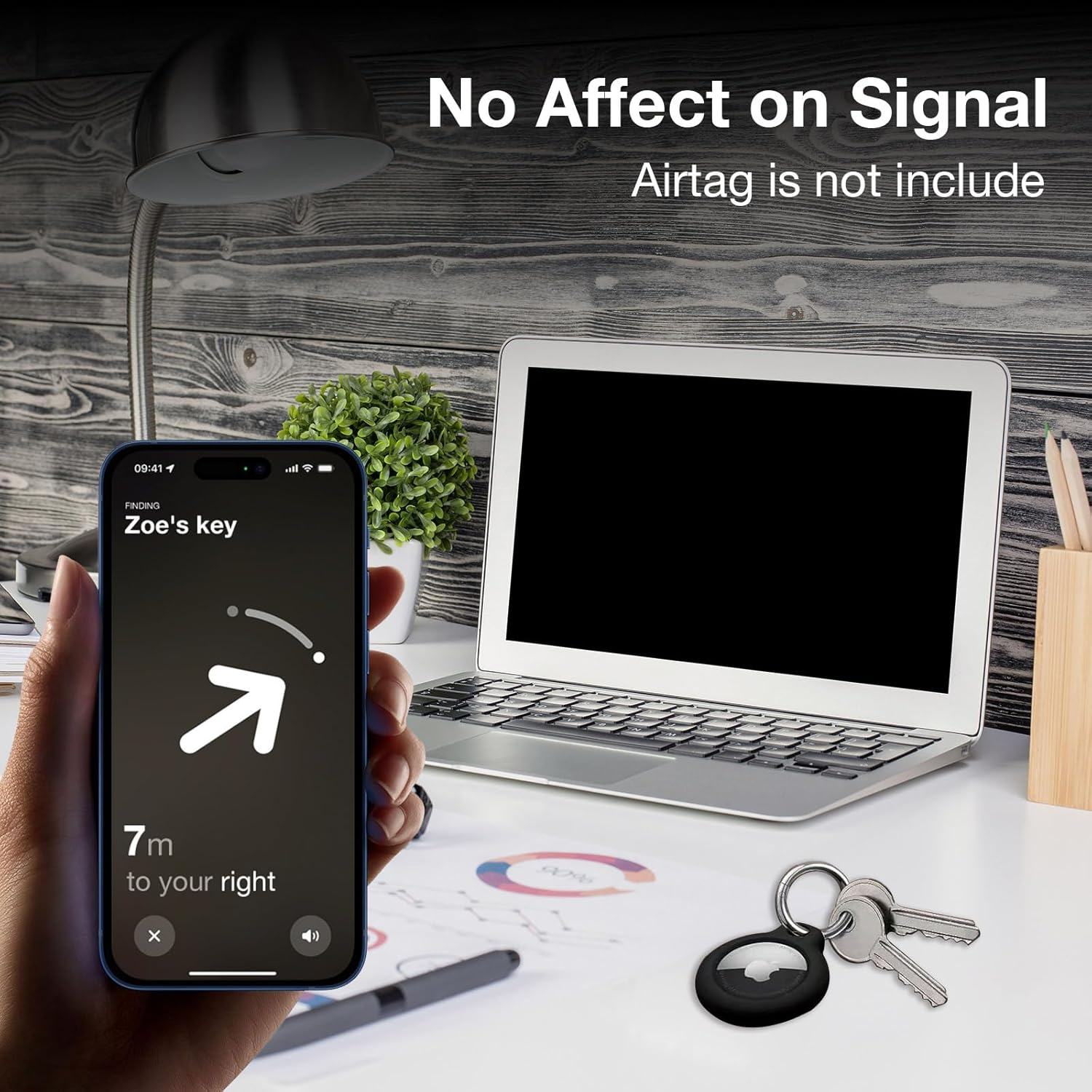 PAIFIEVD Airtag Holder Air Tag Case with Keychain, Anti-Scratch Airtags Key Chain for Apple Air Tags, Airtag Accessories for GPS Item Finder Tracker image number 3